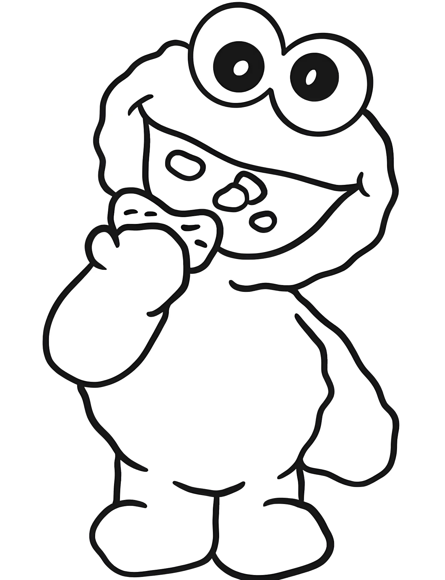 Веселый Cookie Monster №9834. Раскраски для девочек по категориям. Улица Сезам (Sesame Street).