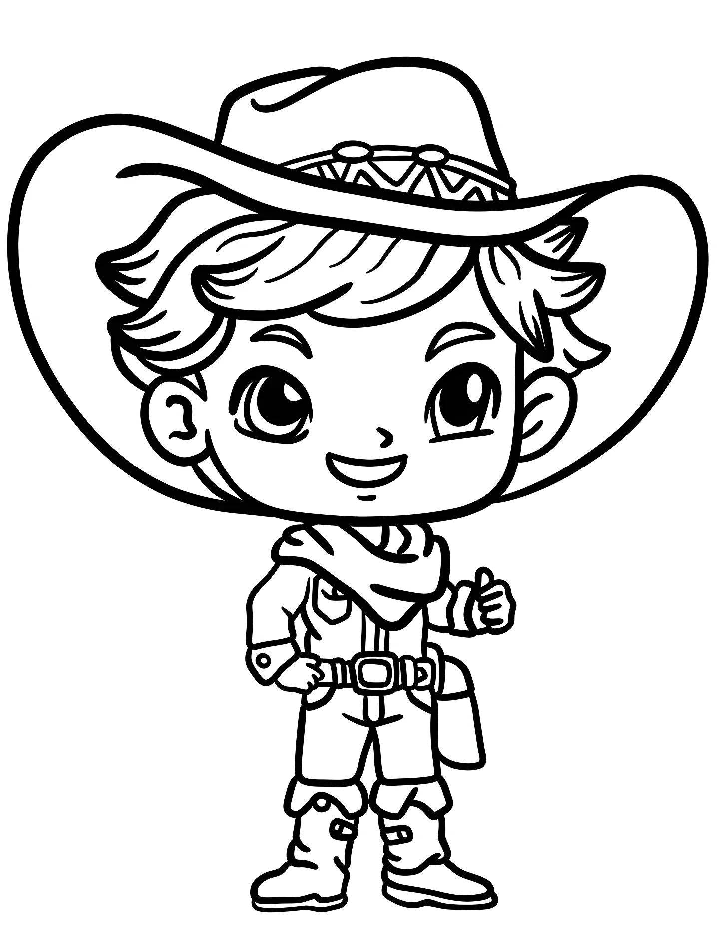 Милый ковбой №6623. Раскраски для девочек по категориям. Ковбой (Cowboy).