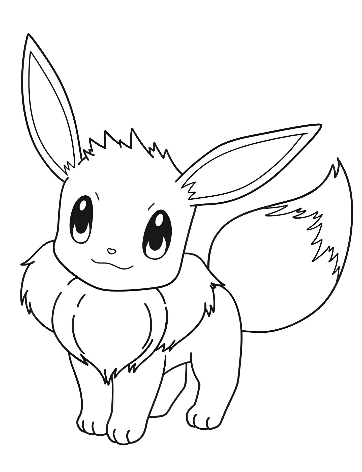 Милый Пикачу №9474. Раскраски для девочек по категориям. Покемон (Pokemon).