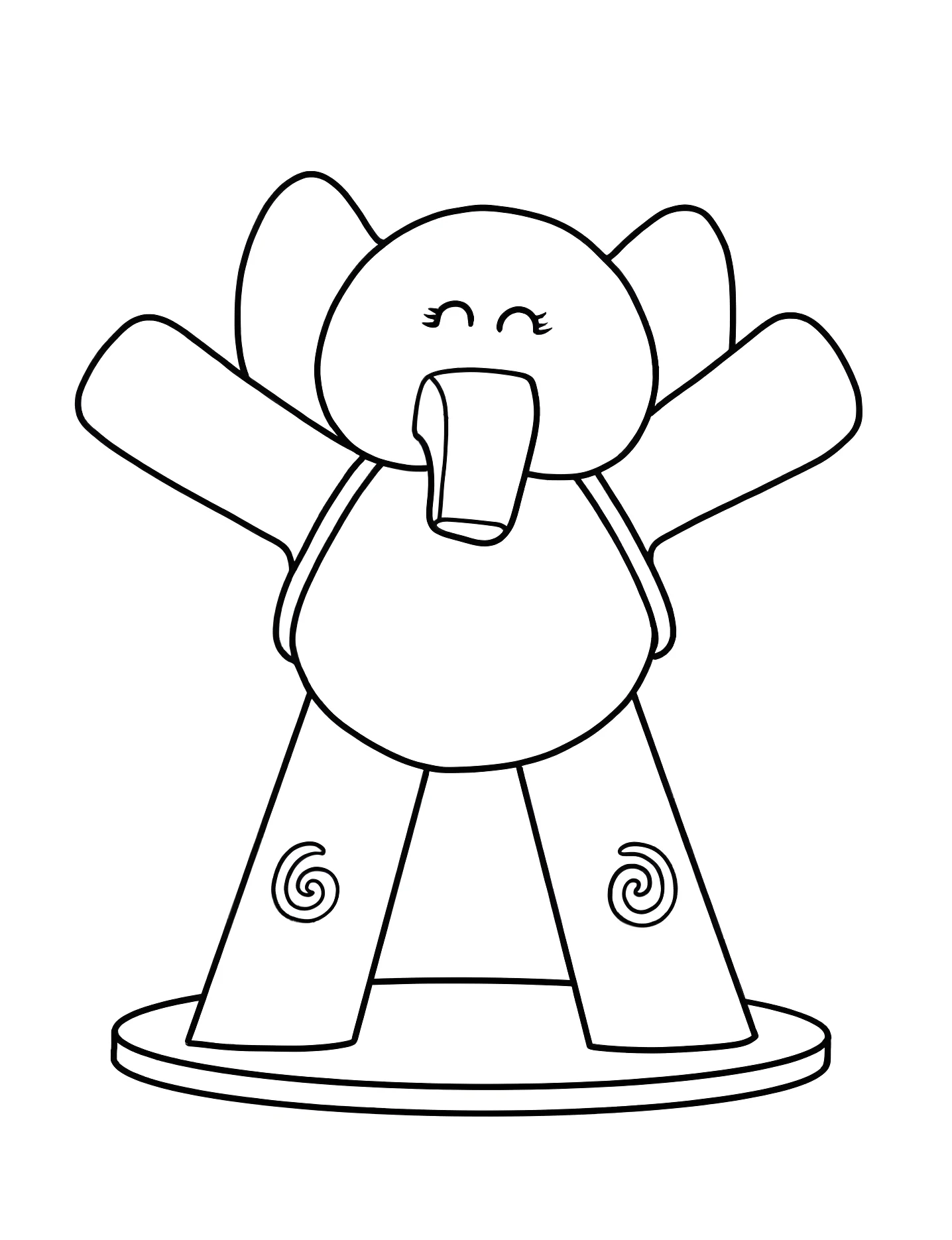 Милый слон Элли №9428. Раскраски для девочек по категориям. Покойо (Pocoyo).