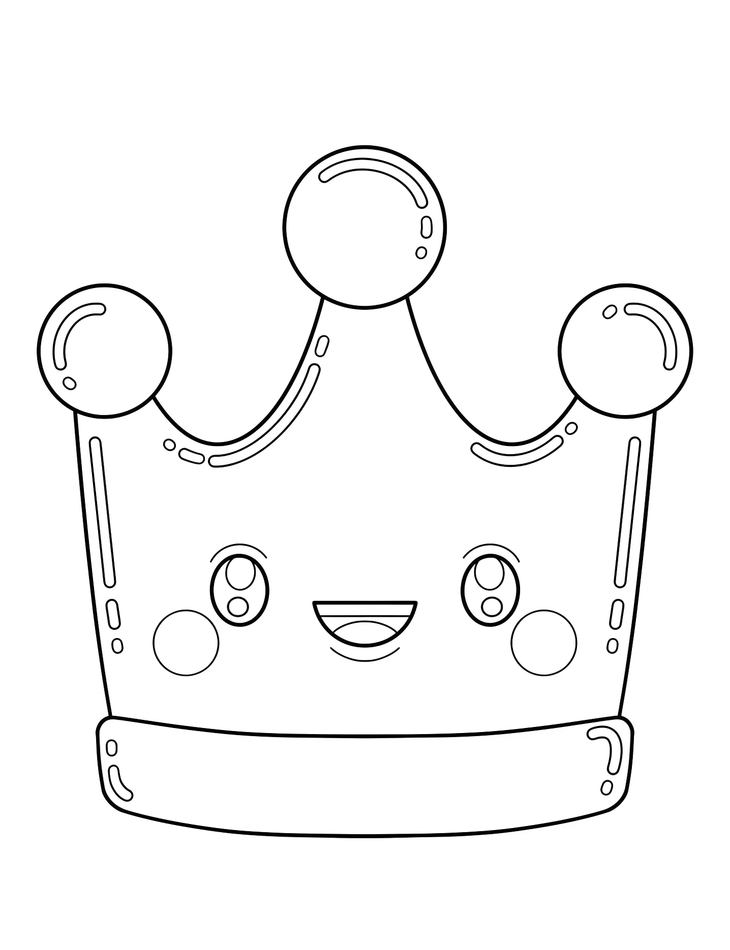 Забавная корона №6648. Раскраски для девочек по категориям. Корона (Crown).