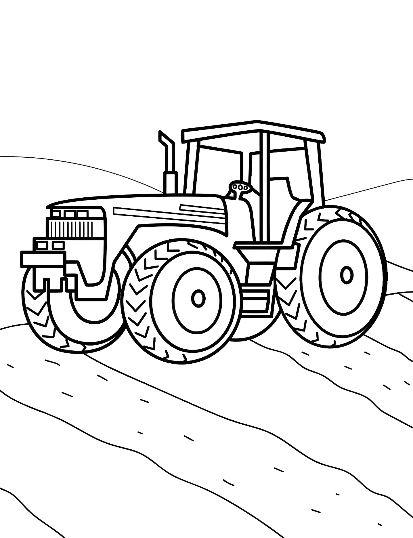 Большой трактор №7464. Раскраски для девочек по категориям. Ферма (Farm).