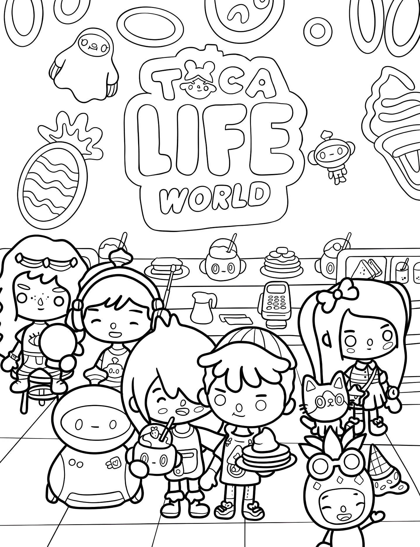 Toca Boca Life World №10487. Раскраски для девочек по категориям. Тока Бока (Toca Boca).