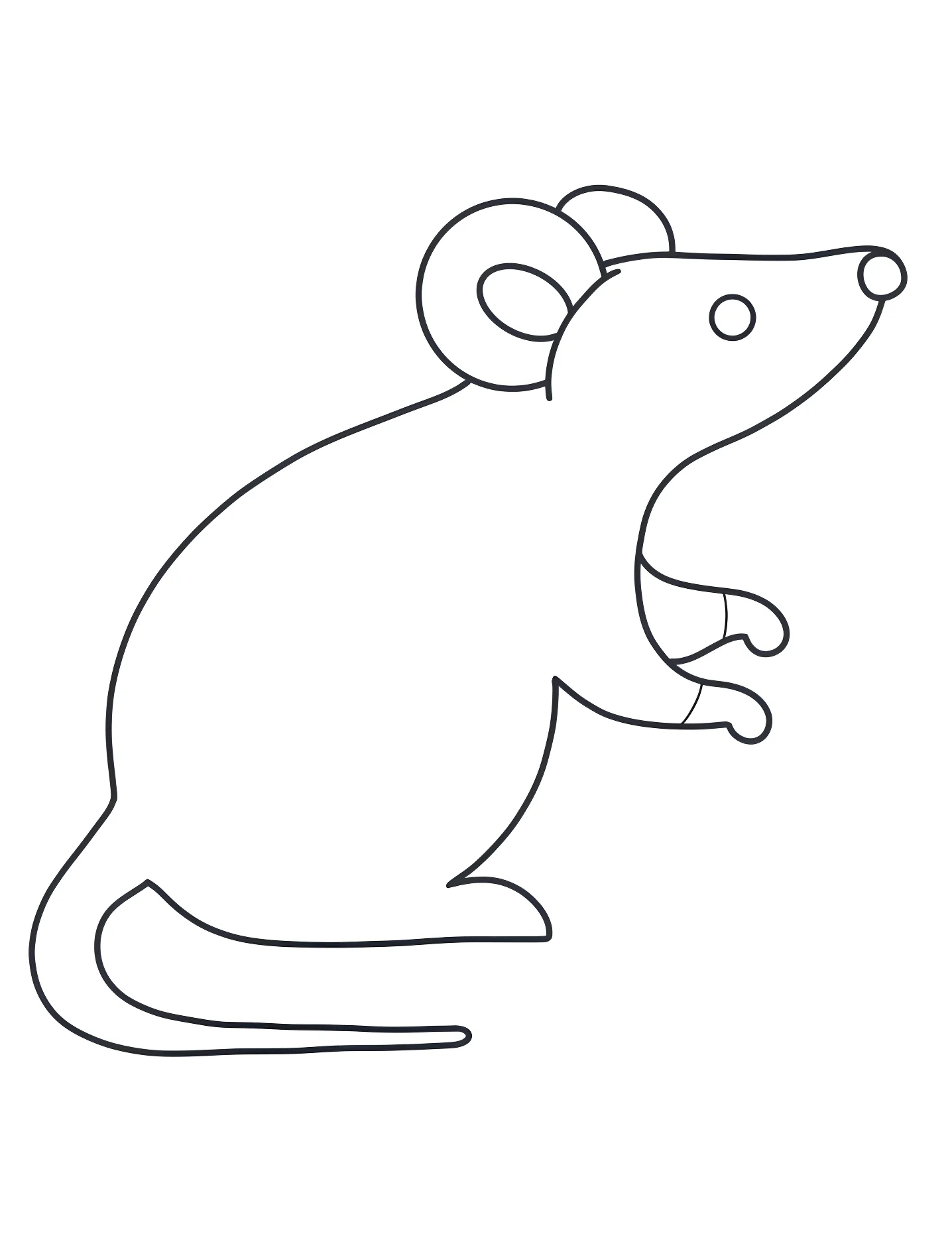 Милая мышка №8847. Раскраски для девочек по категориям. Мышь (Mouse).
