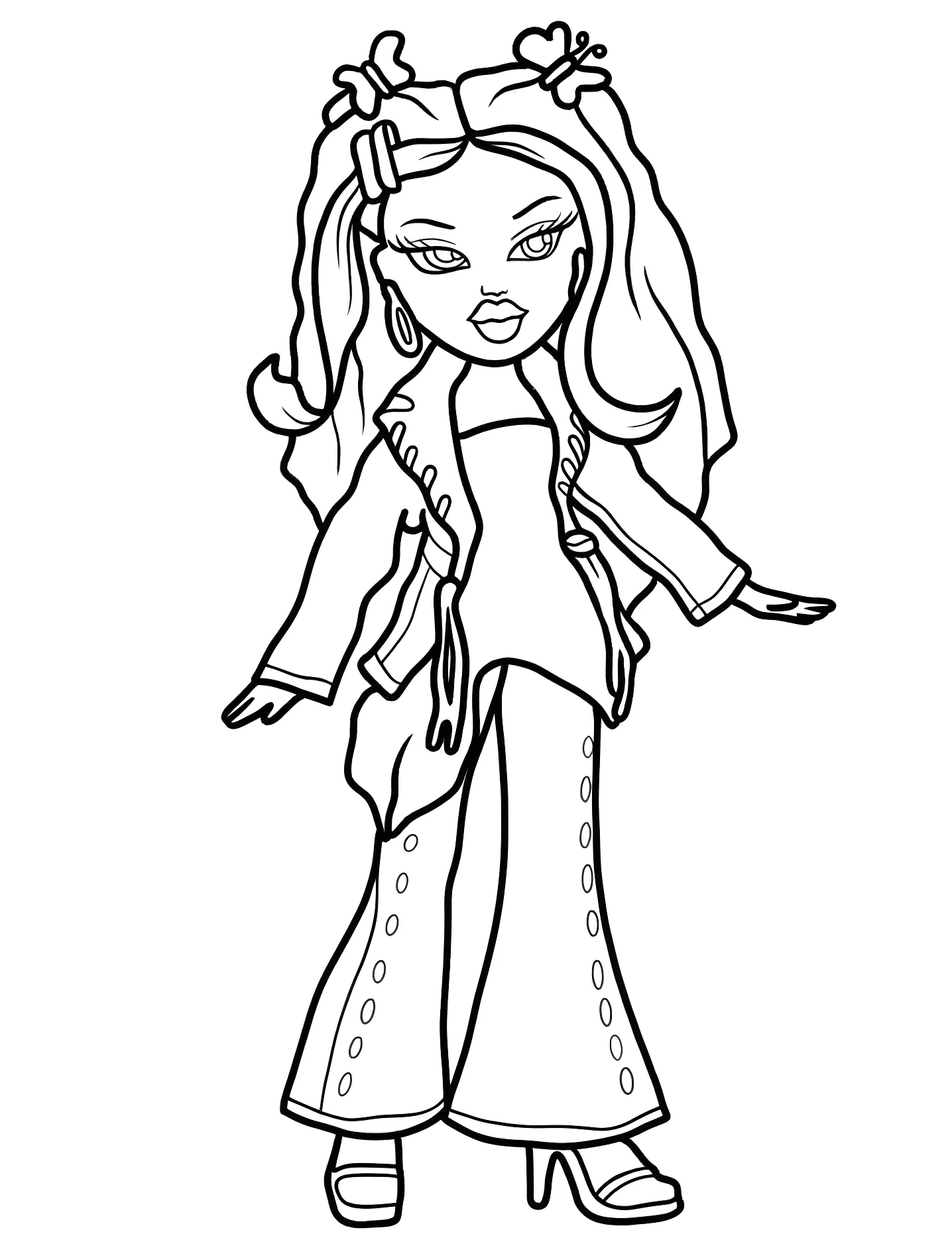 Кукла Братц Клоэ №5728. Раскраски для девочек по категориям. Братц (Bratz).