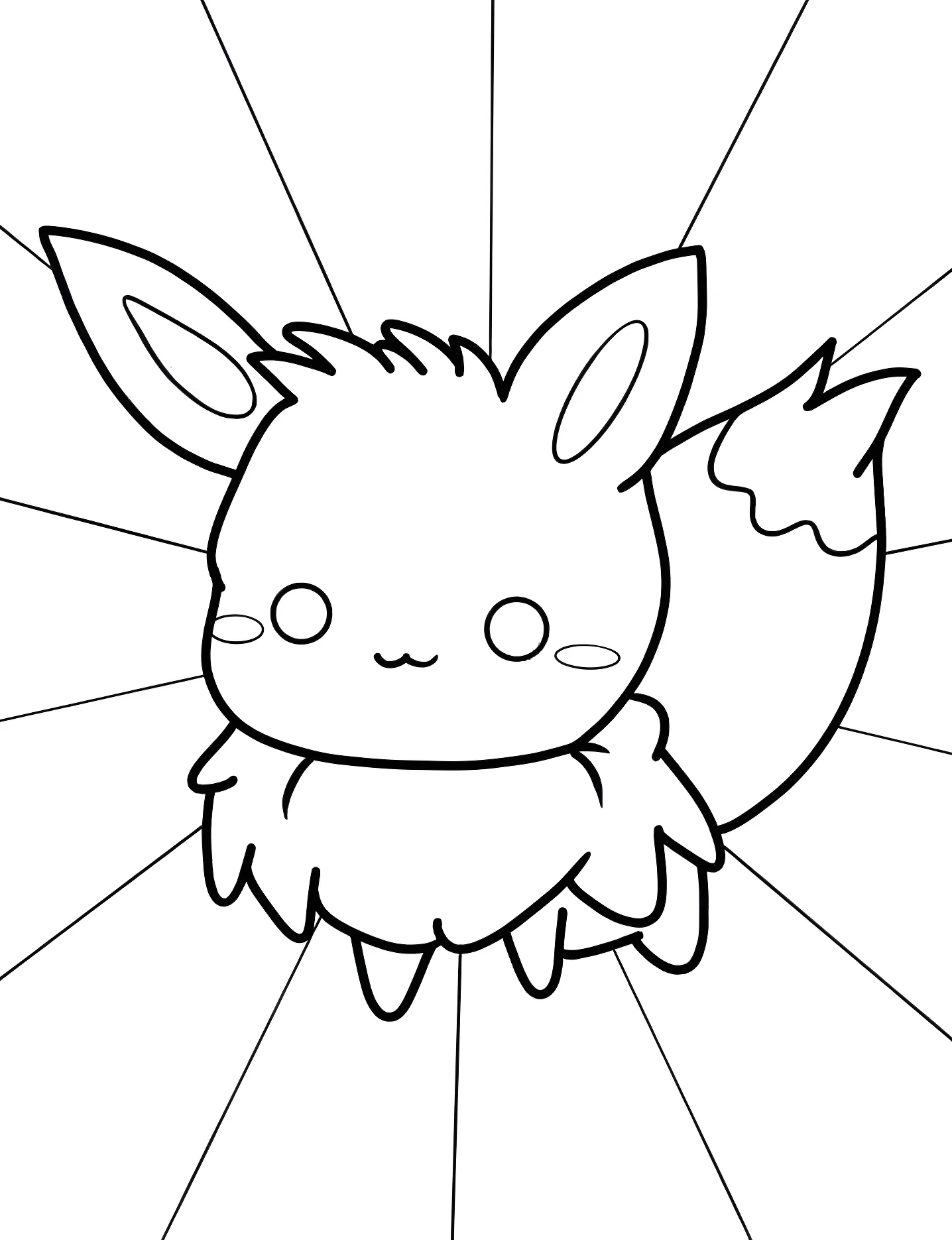 Милый Еви №7200. Раскраски для девочек по категориям. Иви (Eevee).