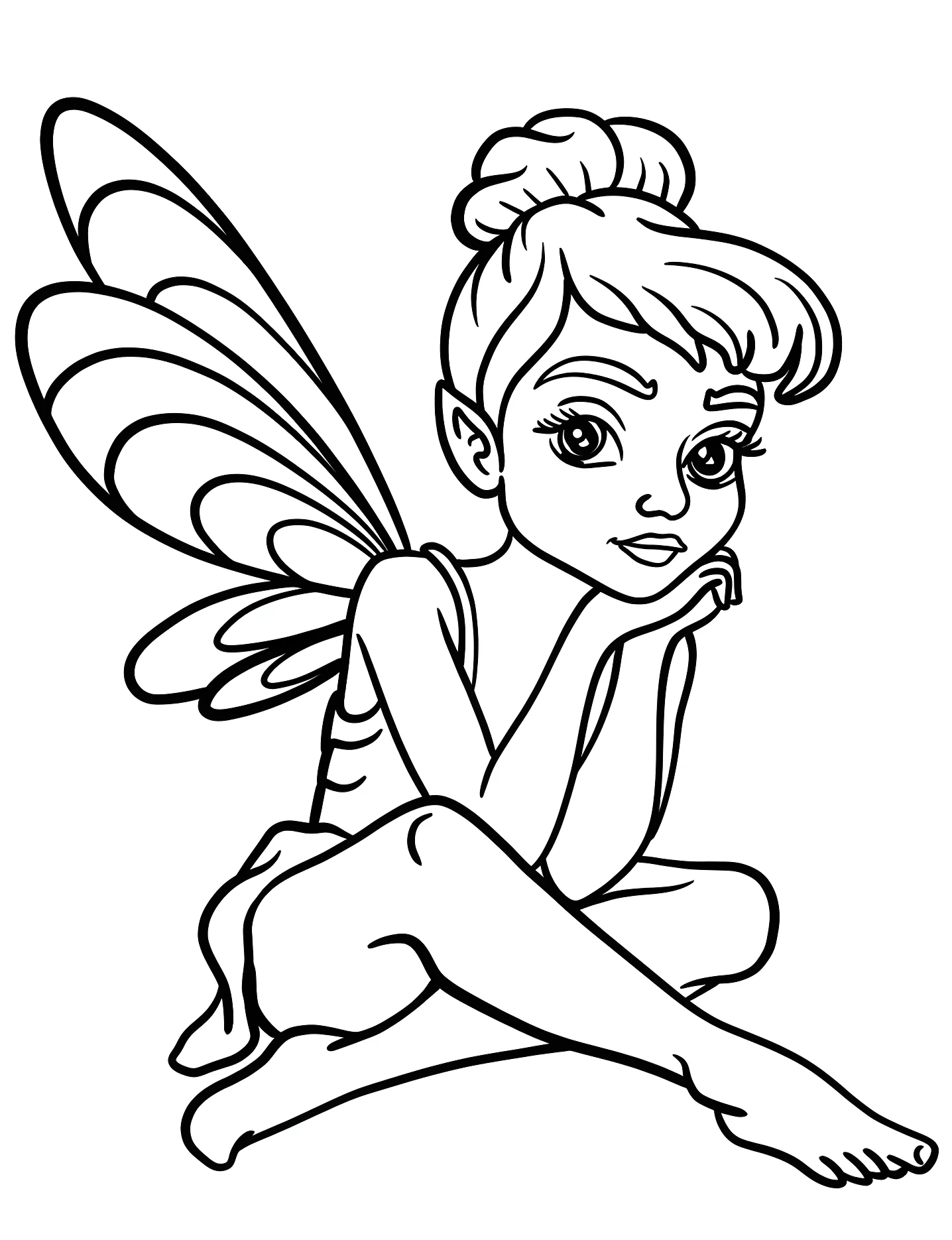 Милая фея №7251. Раскраски для девочек по категориям. Фея (Fairy).