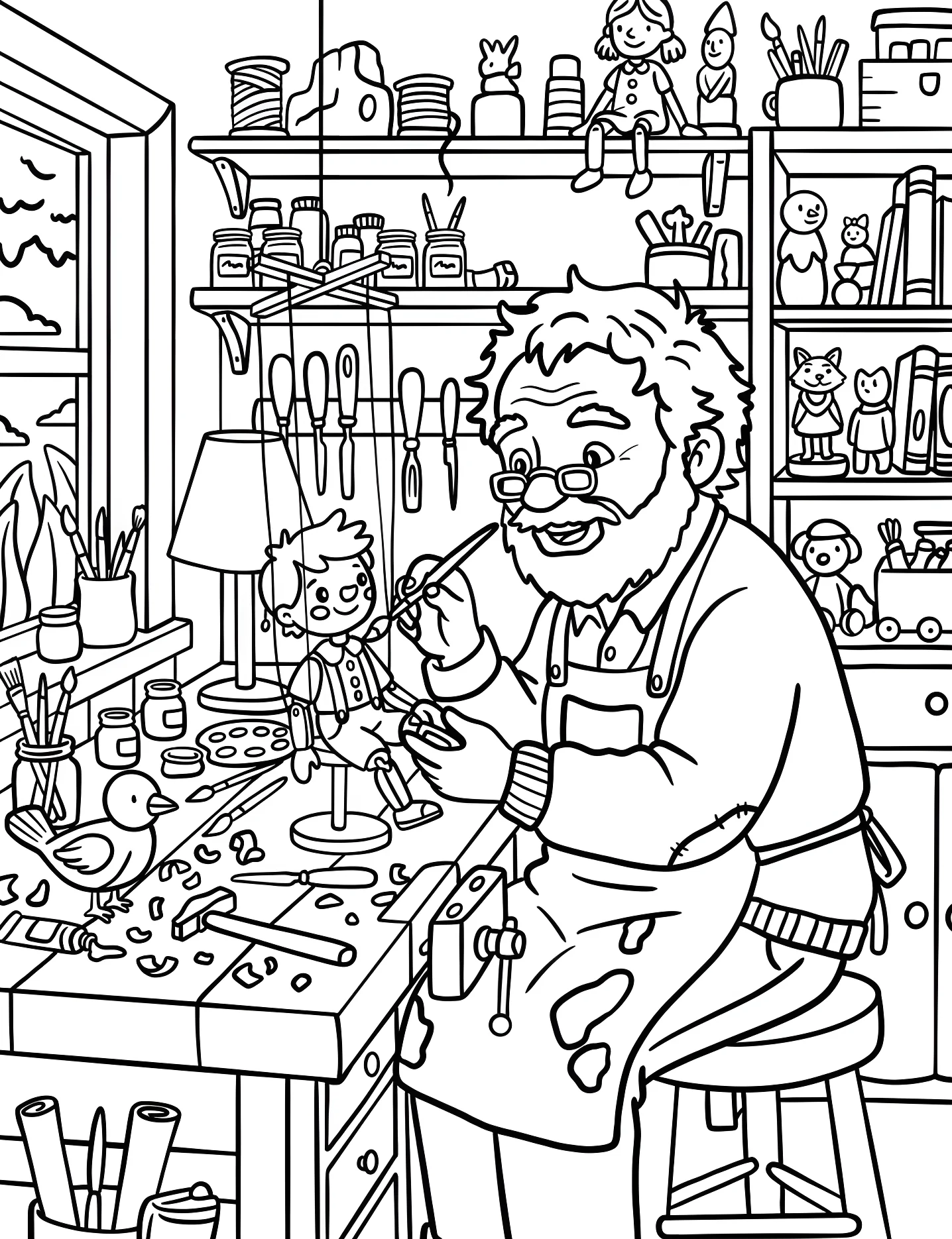 Мастерская старого мастера №7308. Раскраски для девочек по категориям. Сказки (Fairy Tale).
