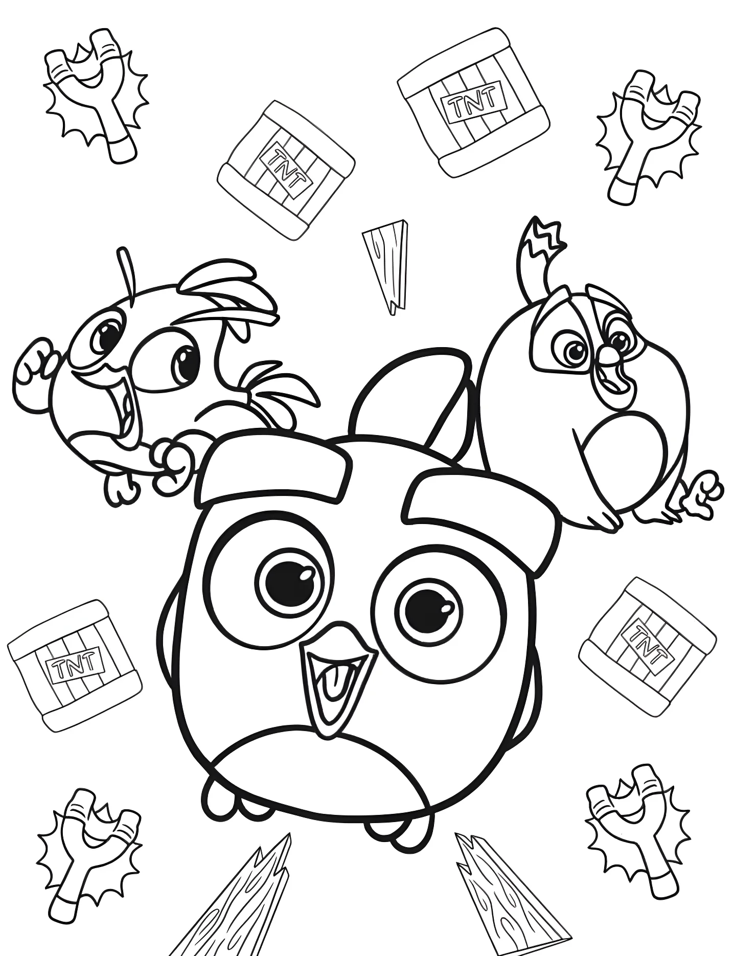 Забавные Angry Birds №5403. Раскраски для девочек по категориям. Энгри Бердс (Angry Birds).
