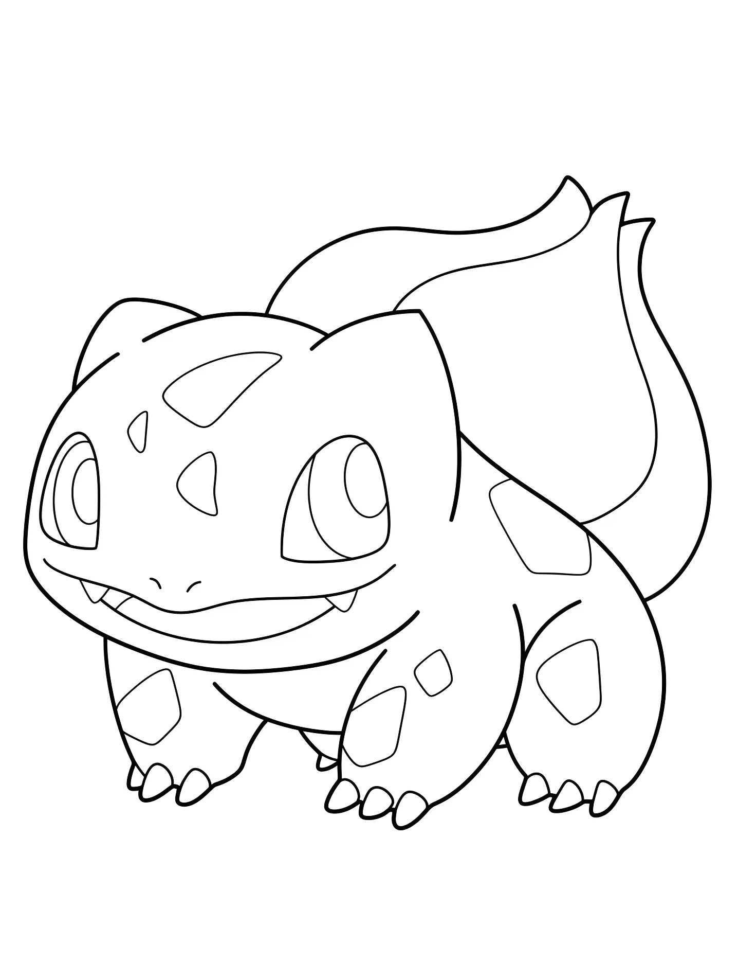 Милый Bulbasaur для малышей №5777. Раскраски для девочек по категориям. Бульбазавр (Bulbasaur).