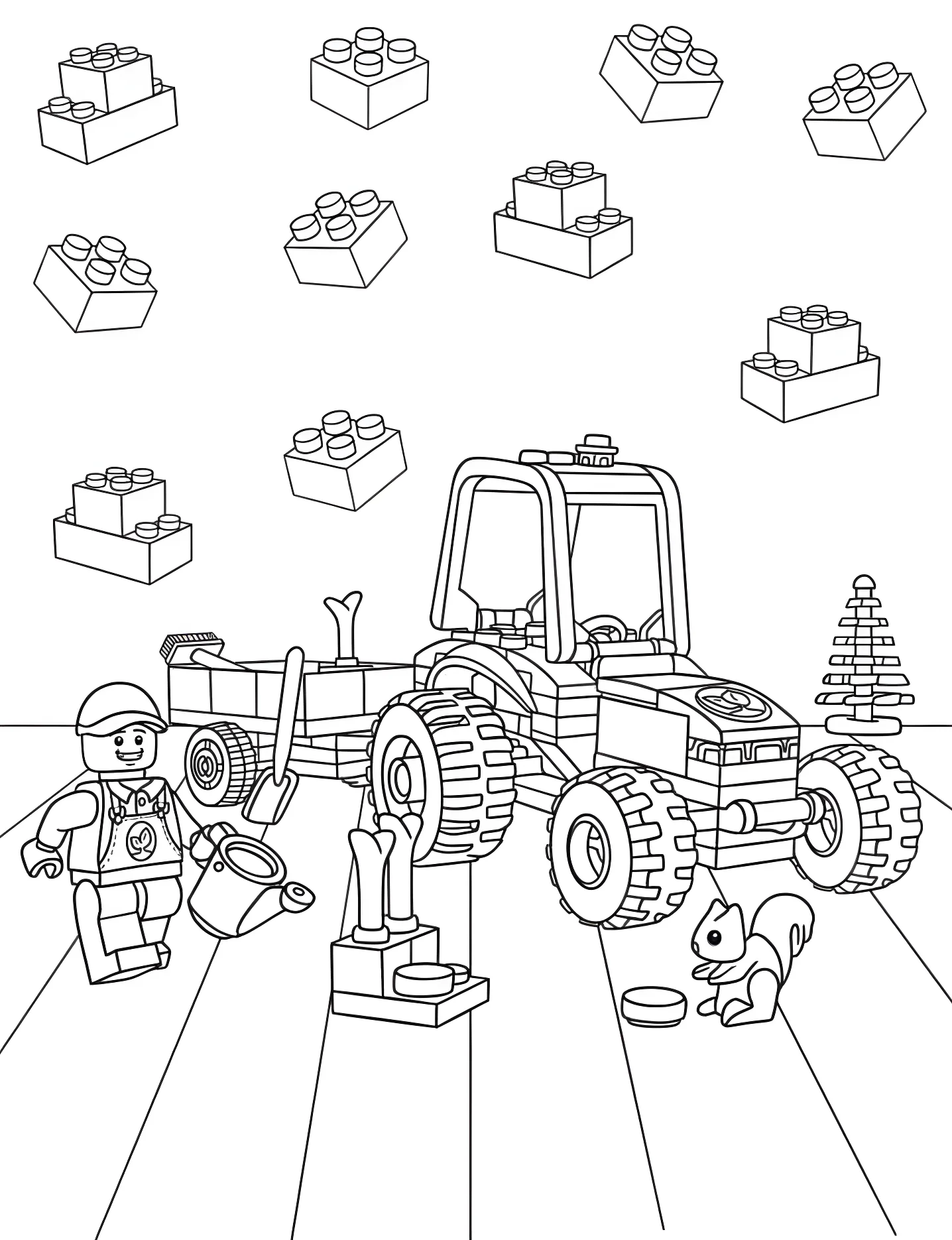 Трактор Лего Сити №8574. Раскраски для девочек по категориям. ЛЕГО (LEGO).