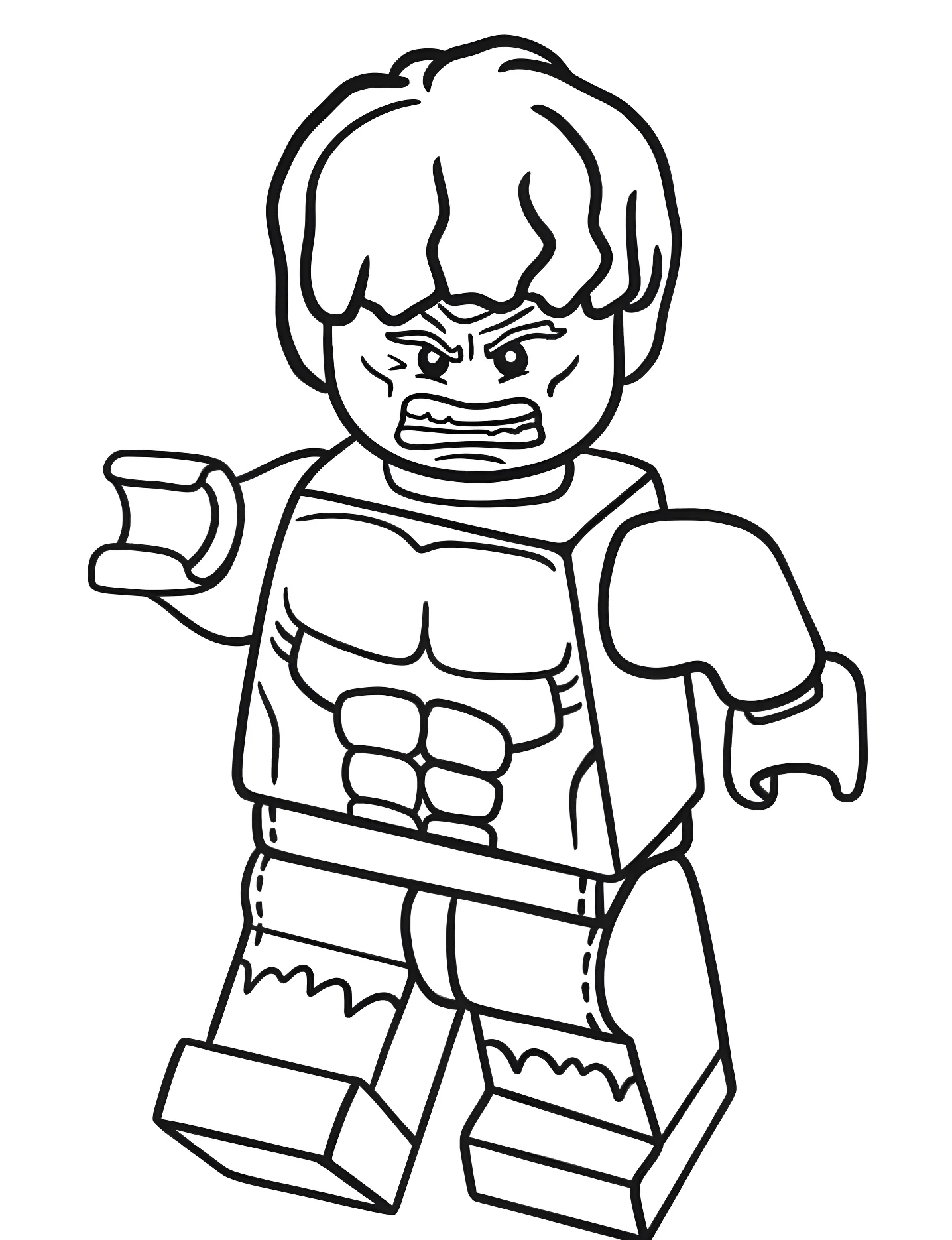 Хульк из Лего №8584. Раскраски для девочек по категориям. ЛЕГО (LEGO).