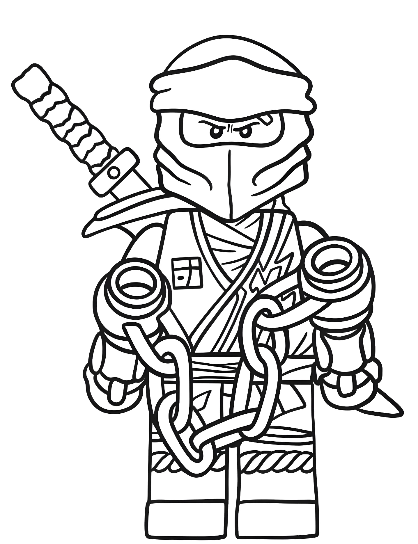 Лego Ниндзяго Джей №8591. Раскраски для девочек по категориям. ЛЕГО (LEGO).