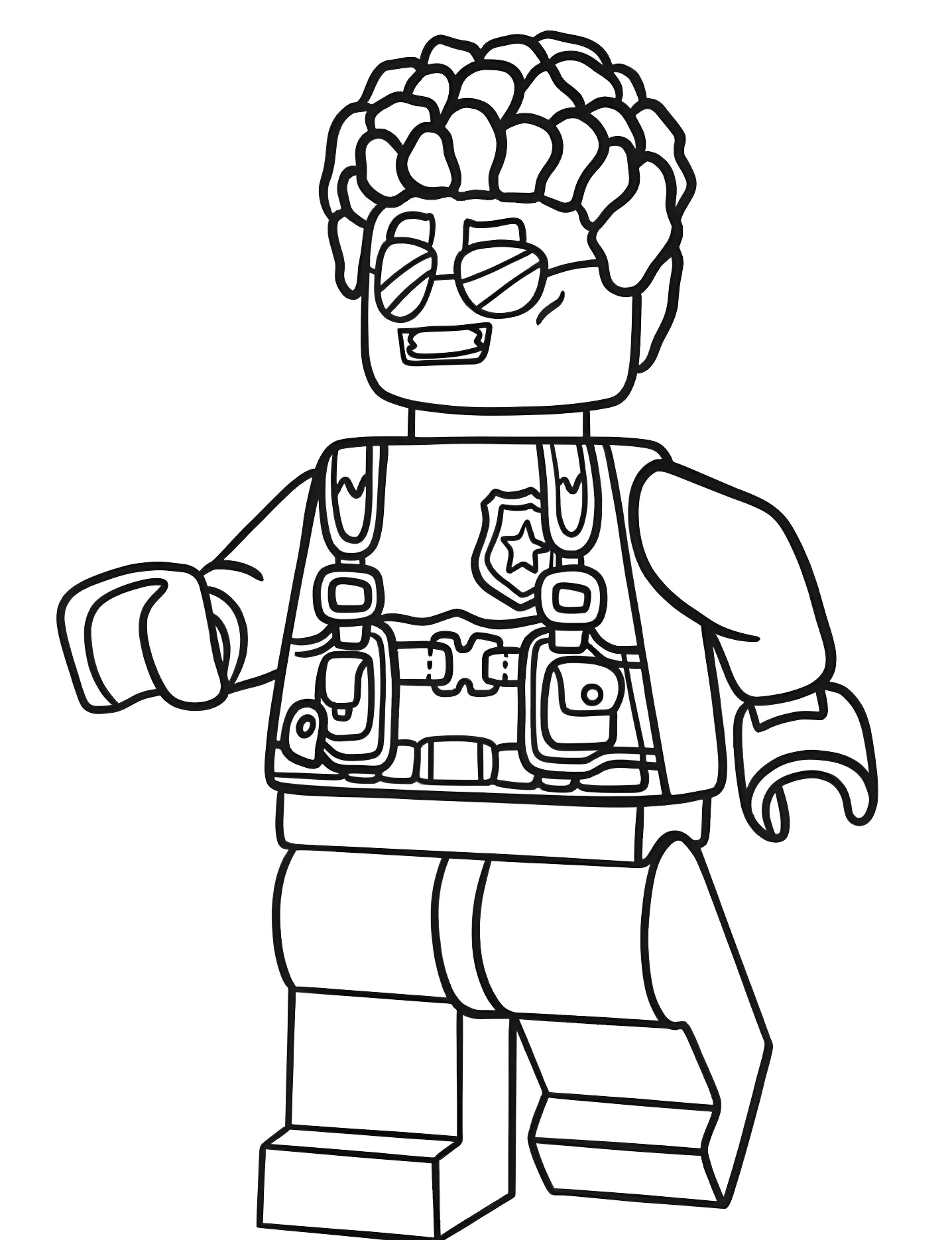 Полицейский Лего №8596. Раскраски для девочек по категориям. ЛЕГО (LEGO).