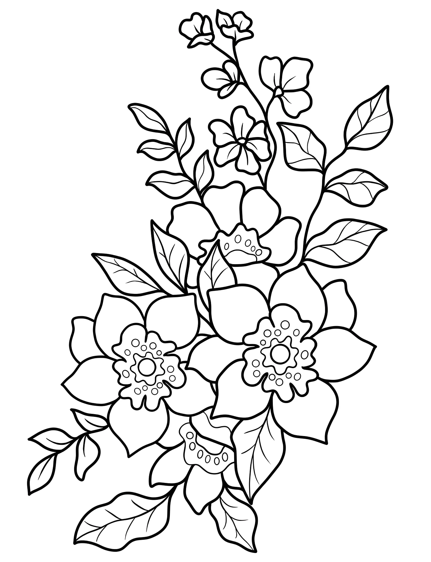 Красивые лилии №7577. Раскраски для девочек по категориям. Цветы (Flower).