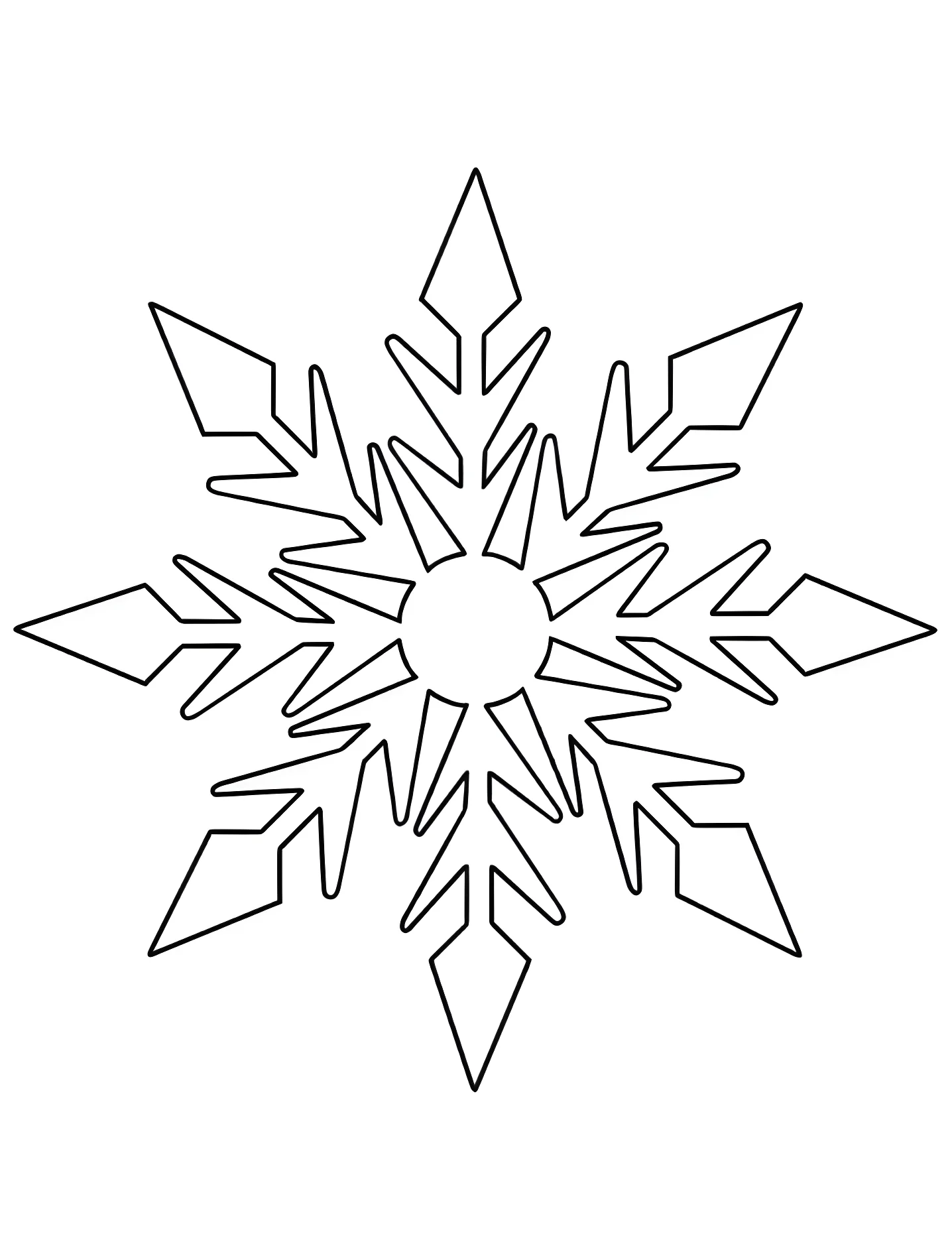 Красивый снежинка №10816. Раскраски для девочек по категориям. Зима (Winter).