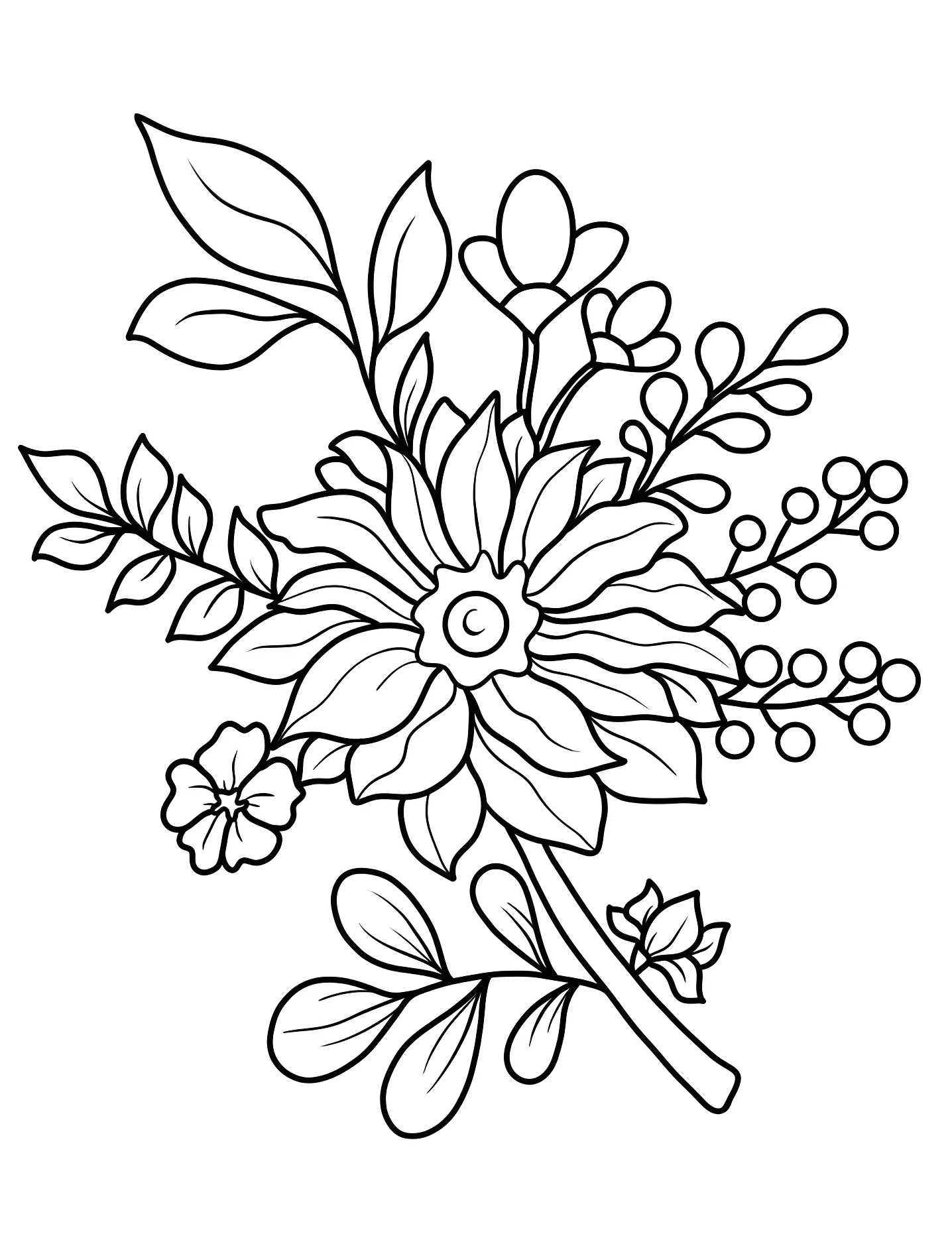 Красивые ромашки №7587. Раскраски для девочек по категориям. Цветы (Flower).