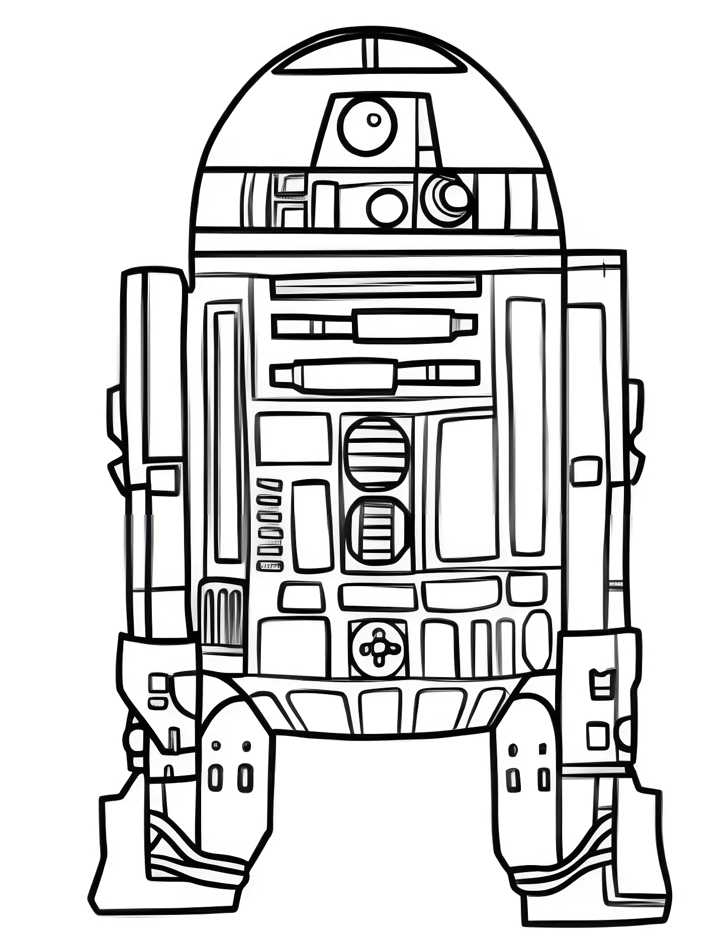 Забавный робот R2-D2 №10138. Раскраски для девочек по категориям. Звёздные войны (Star Wars).