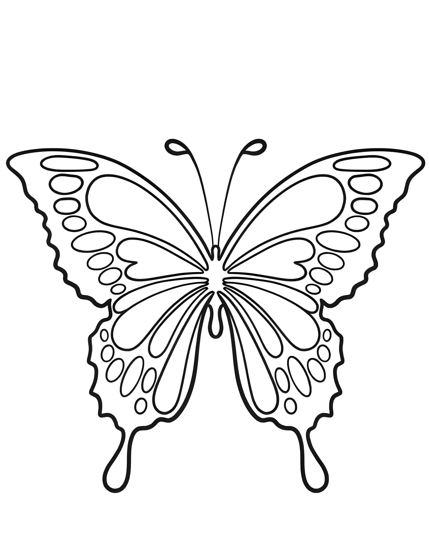 Красивая бабочка Swallowtail №5959. Раскраски для девочек по категориям. Бабочки (Butterfly).