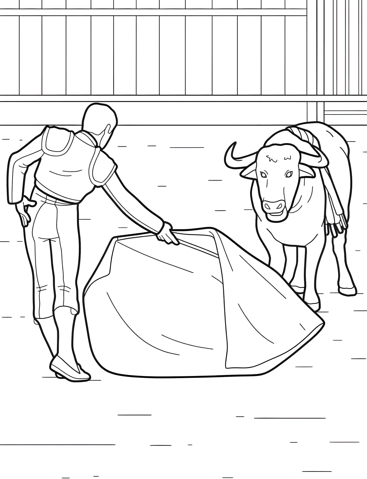 Коррида №5809. Раскраски для девочек по категориям. Бык (Bull).