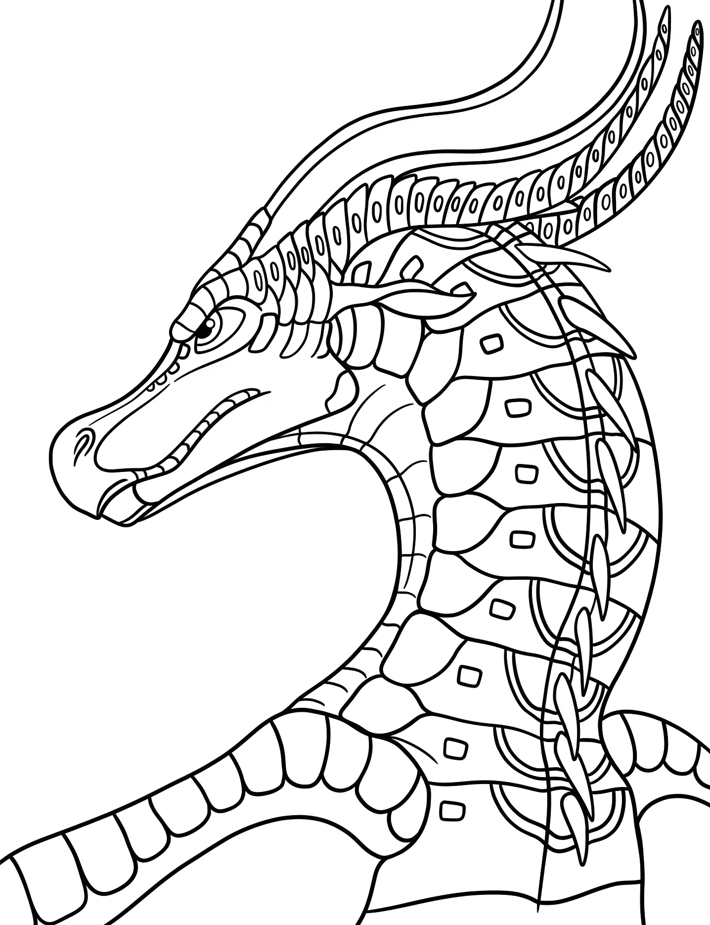 Дракон из Wings of Fire №10767. Раскраски для девочек по категориям. Крылья огня (Wings of Fire).