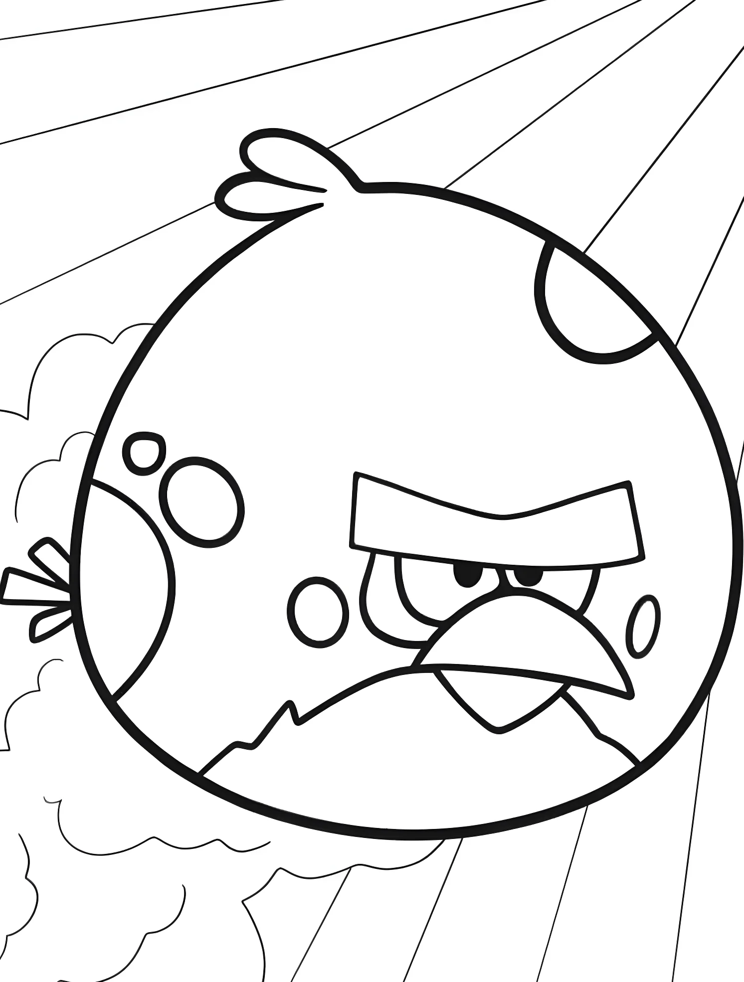 Злой Птиц Терентий №4785. Раскраски для мальчиков по категориям. Angry Birds.