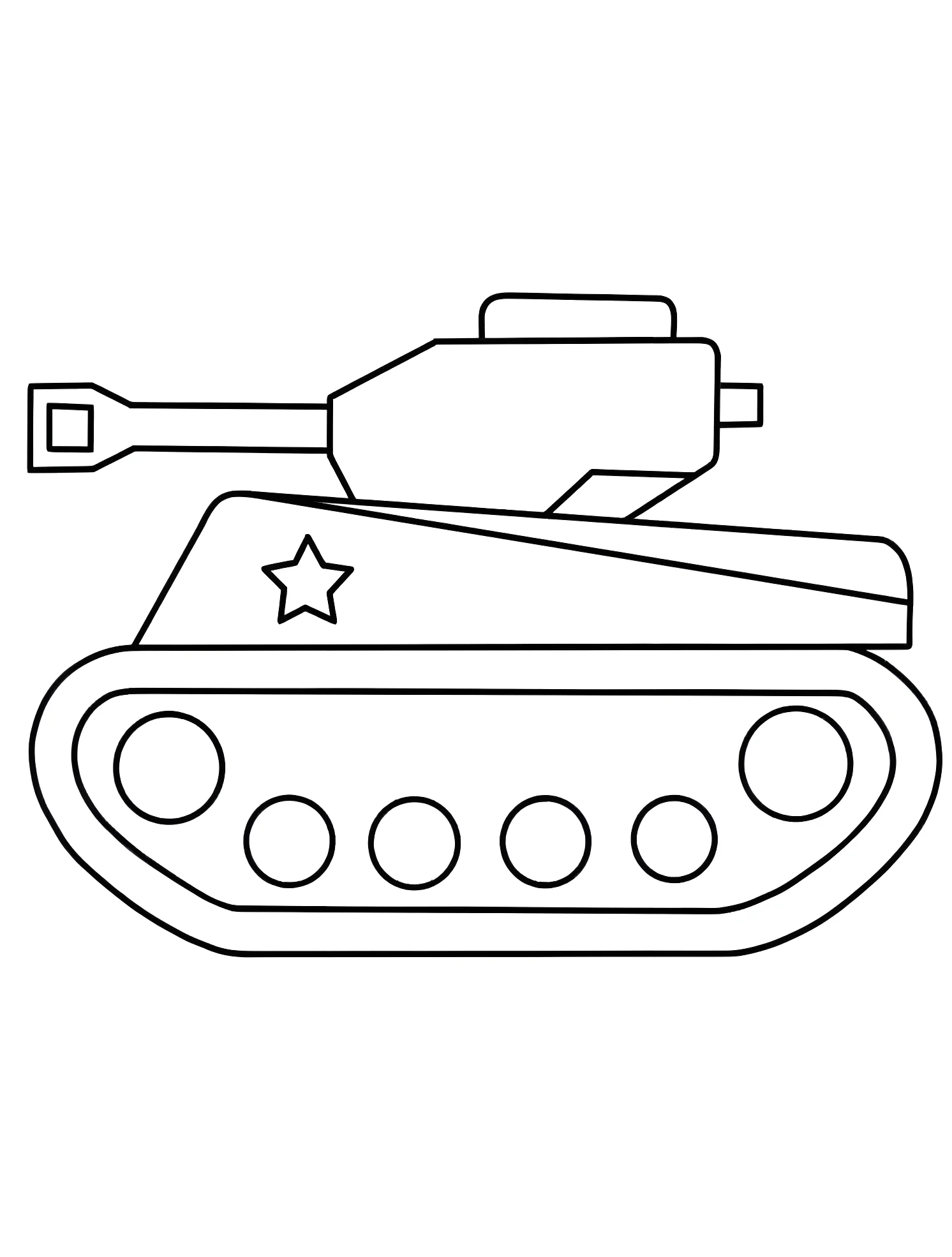 Мультяшный танк №7539. Раскраски для мальчиков по категориям. Танк (Tank).