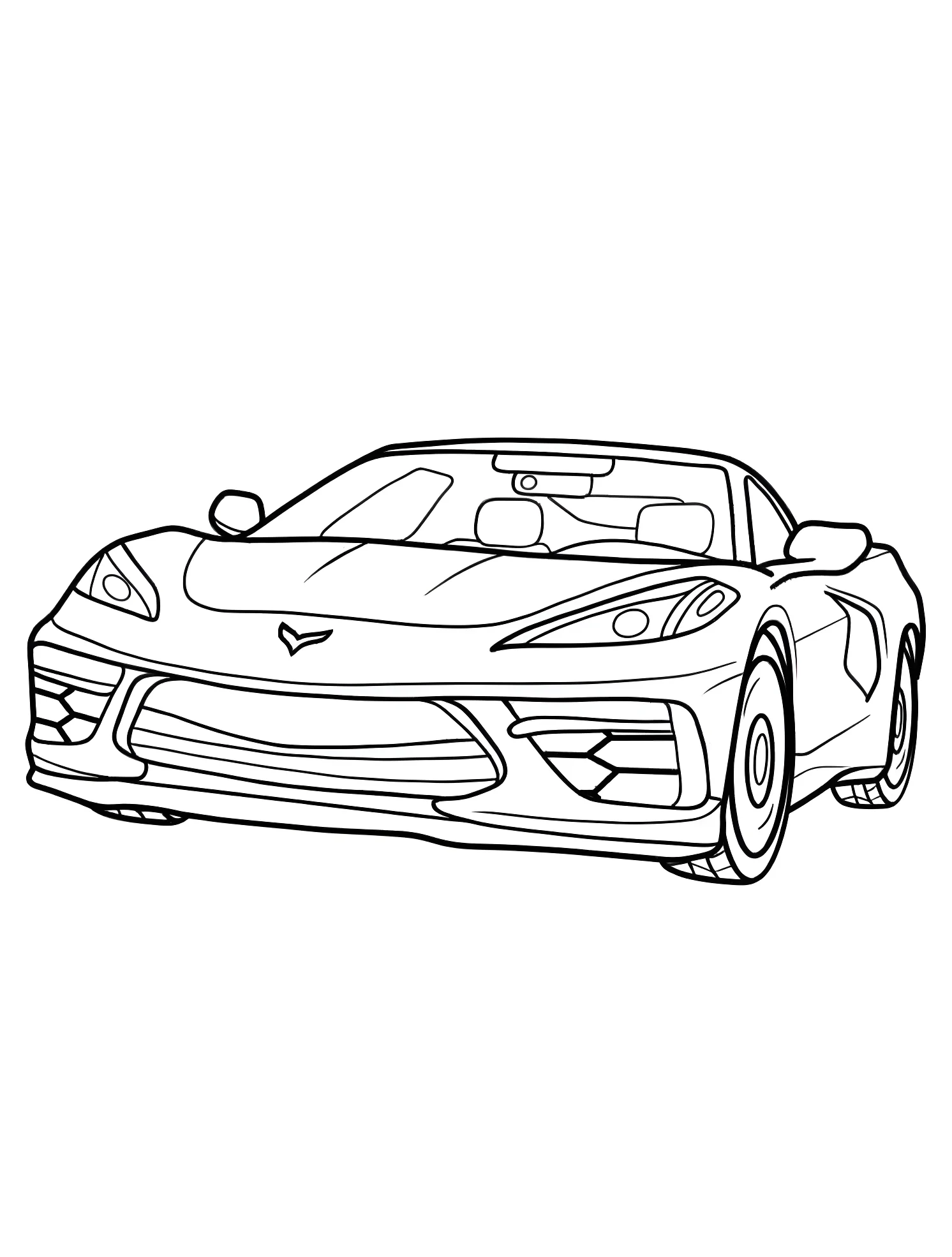 Спортивный автомобиль Chevrolet Corvette №5404. Раскраски для мальчиков по категориям. Шевроле Корветт (Corvette).