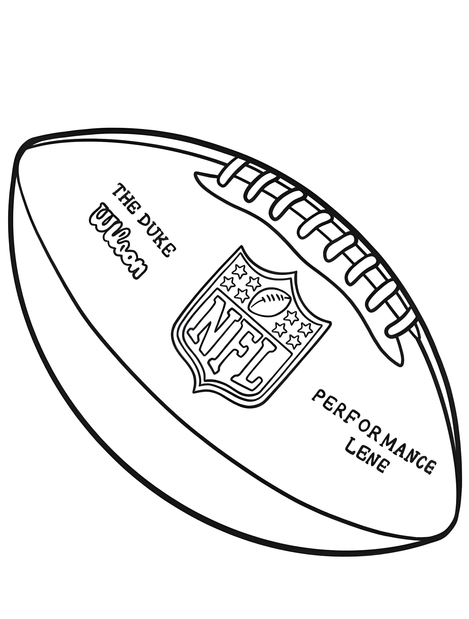 Футбольный мяч NFL №6051. Раскраски для мальчиков по категориям. Футбол (Football).