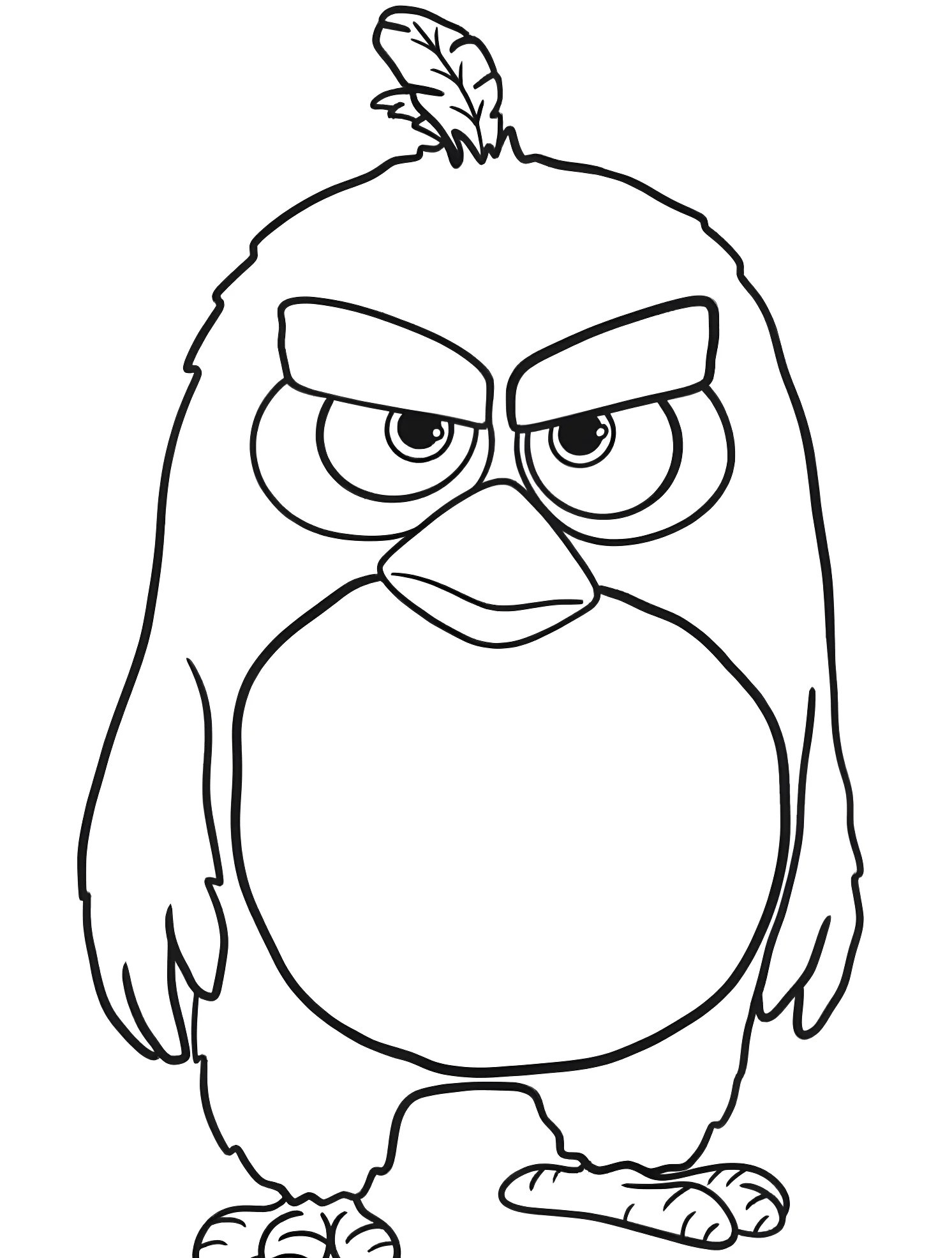 Забавная птичка №4792. Раскраски для мальчиков по категориям. Angry Birds.