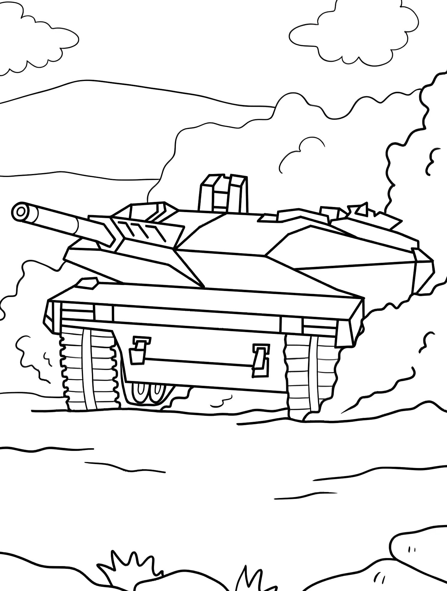 Танк "Пантера №7541. Раскраски для мальчиков по категориям. Танк (Tank).