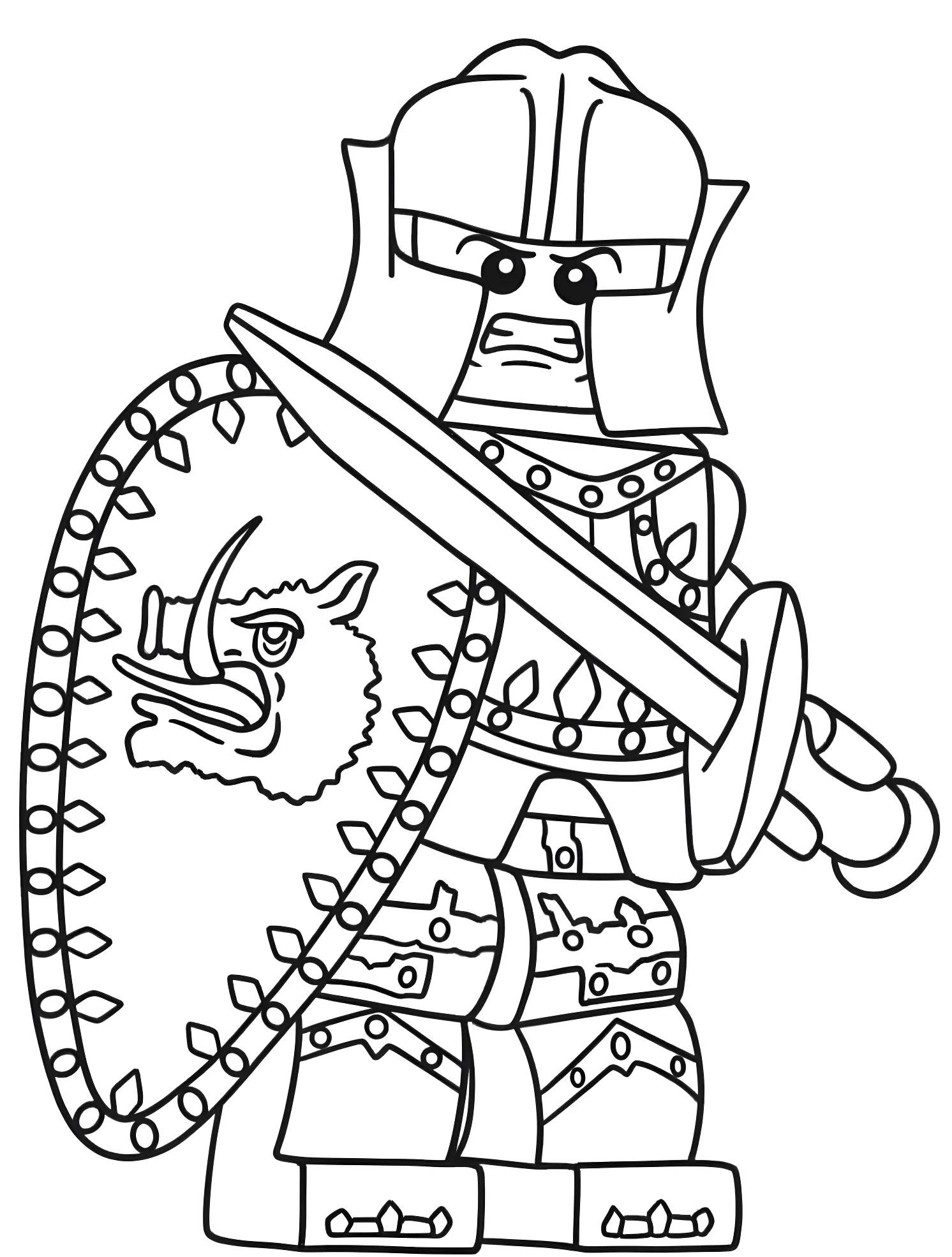 Леди Лего №6588. Раскраски для мальчиков по категориям. Рыцарь (Knight).