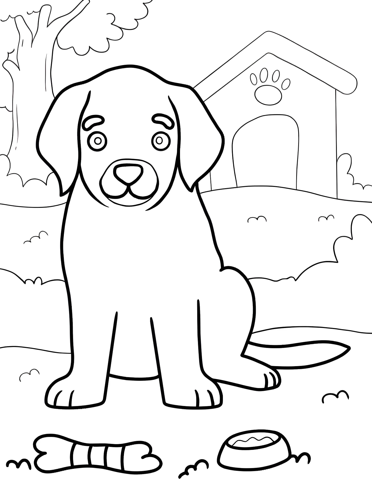 Милый щенок №7275. Раскраски для мальчиков по категориям. Щенки (Puppy).