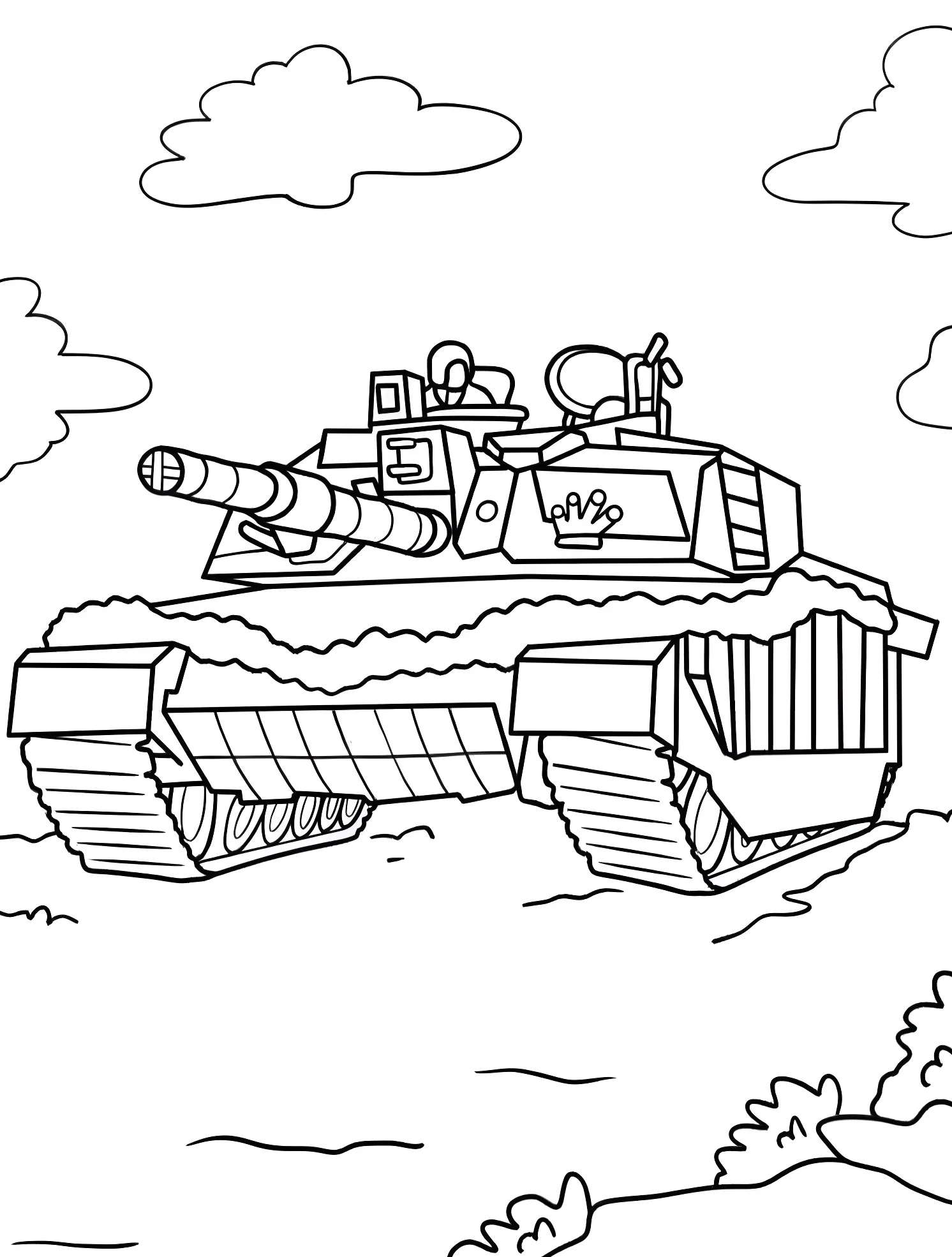Британский танк Challenger 2 №7543. Раскраски для мальчиков по категориям. Танк (Tank).