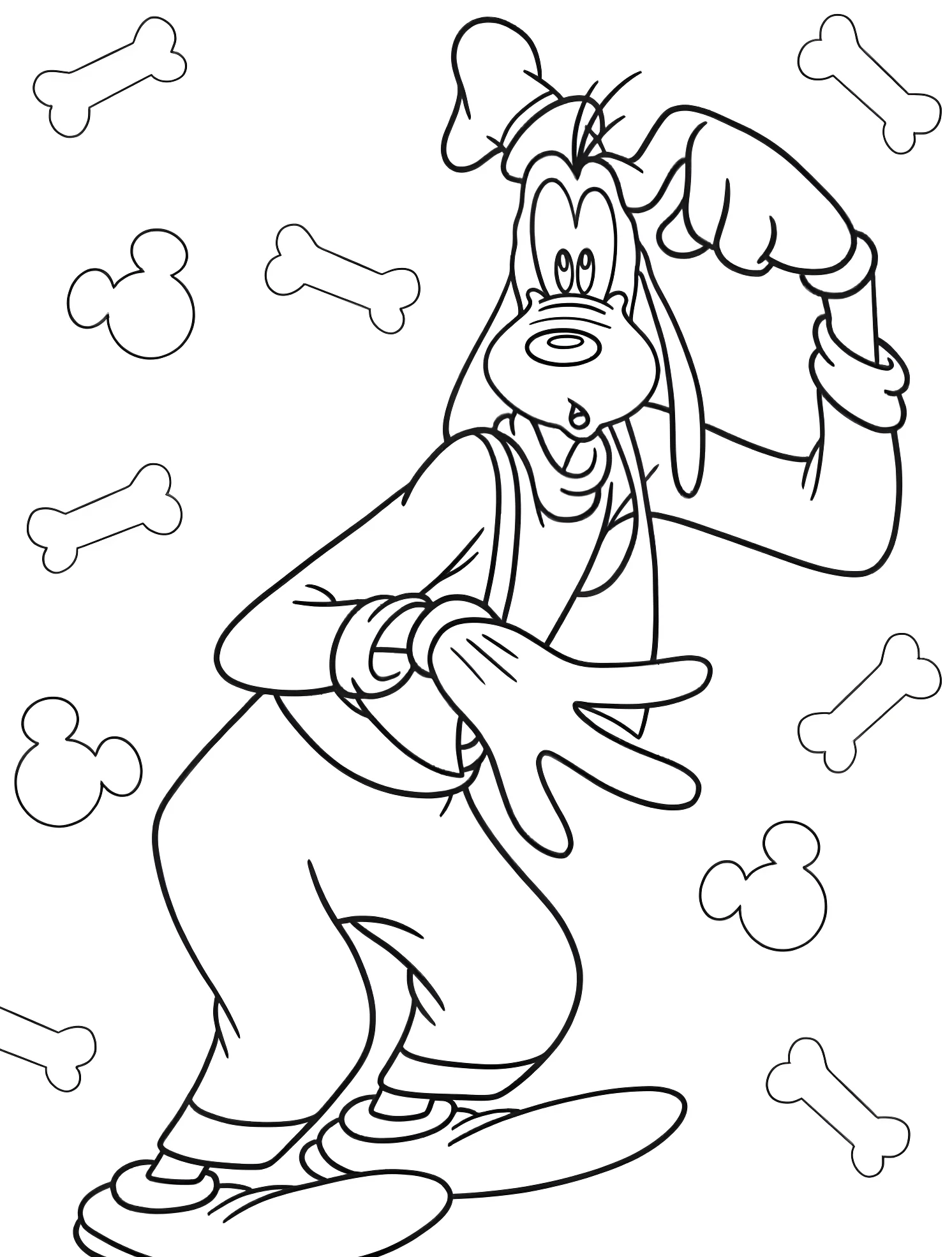 Забавный Гуфи №6158. Раскраски для мальчиков по категориям. Гуфи (Goofy).