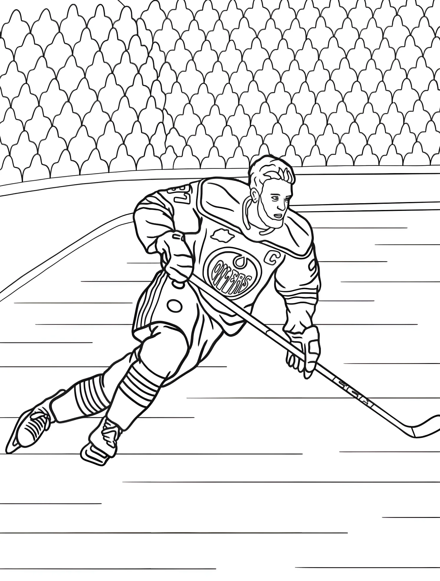 Хакер на льду №6350. Раскраски для мальчиков по категориям. Хоккей (Hockey).