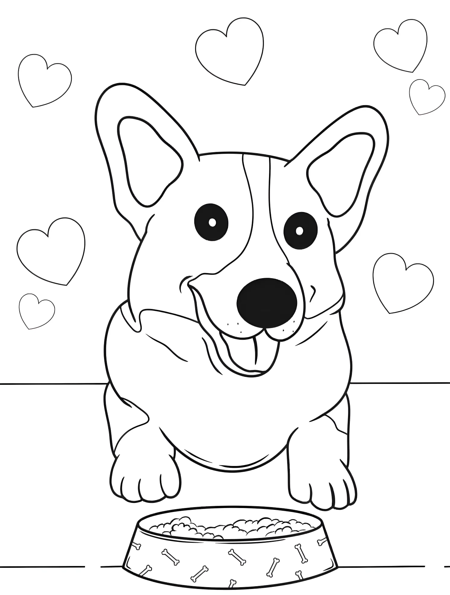 Милый корги №5561. Раскраски для мальчиков по категориям. Собаки (Dog).