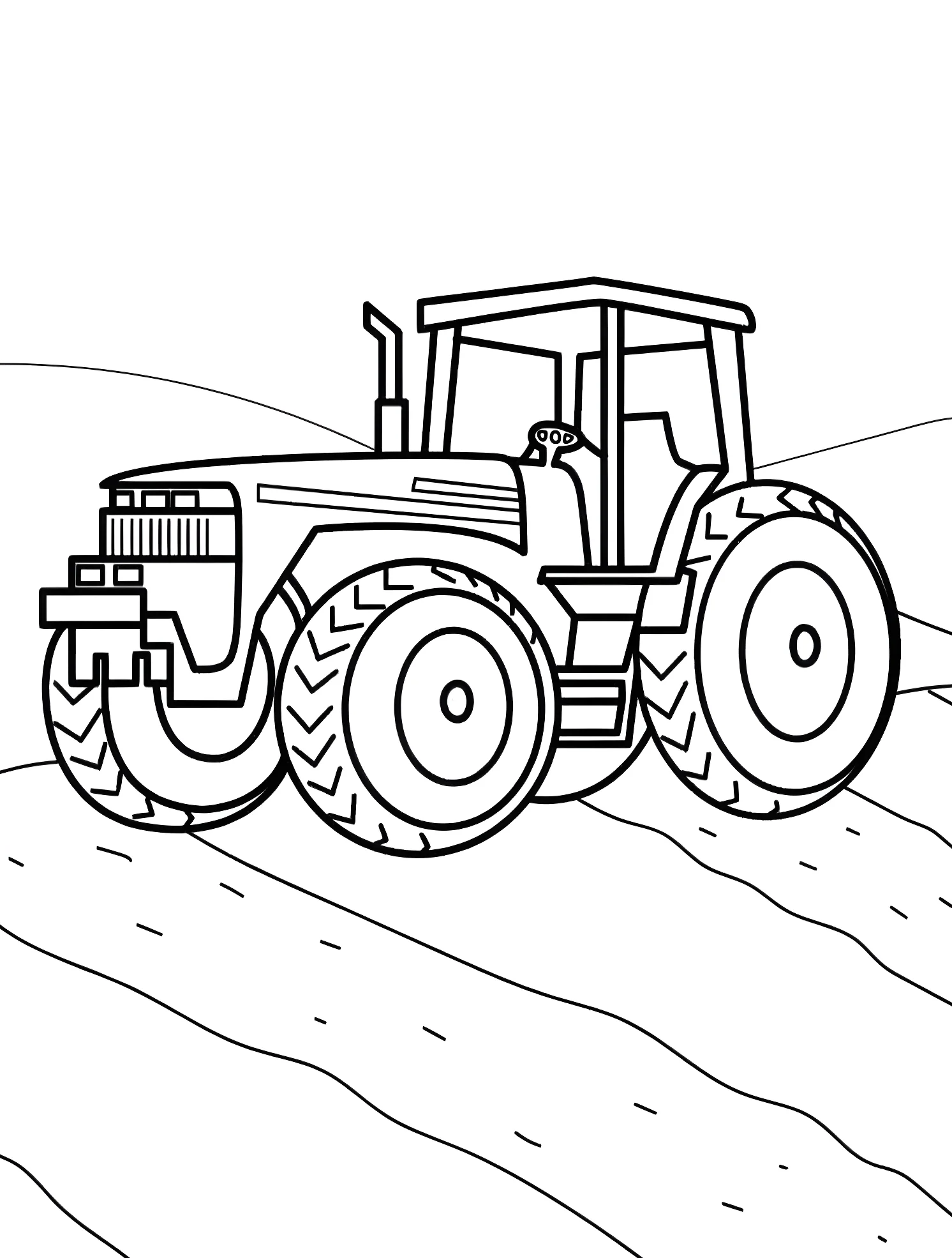 Большой трактор №5982. Раскраски для мальчиков по категориям. Ферма (Farm).