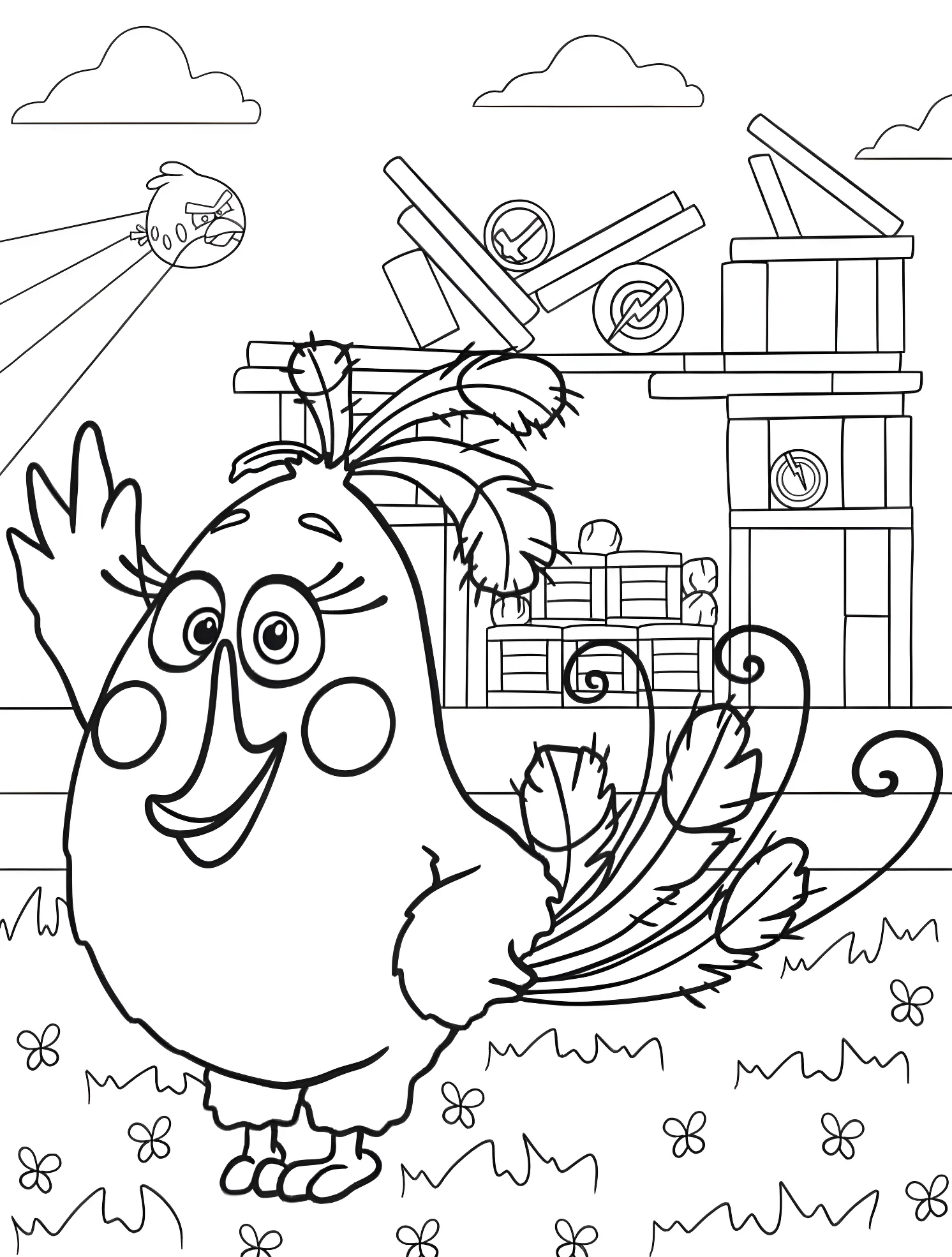 Веселая птичка Матильда №4794. Раскраски для мальчиков по категориям. Angry Birds.