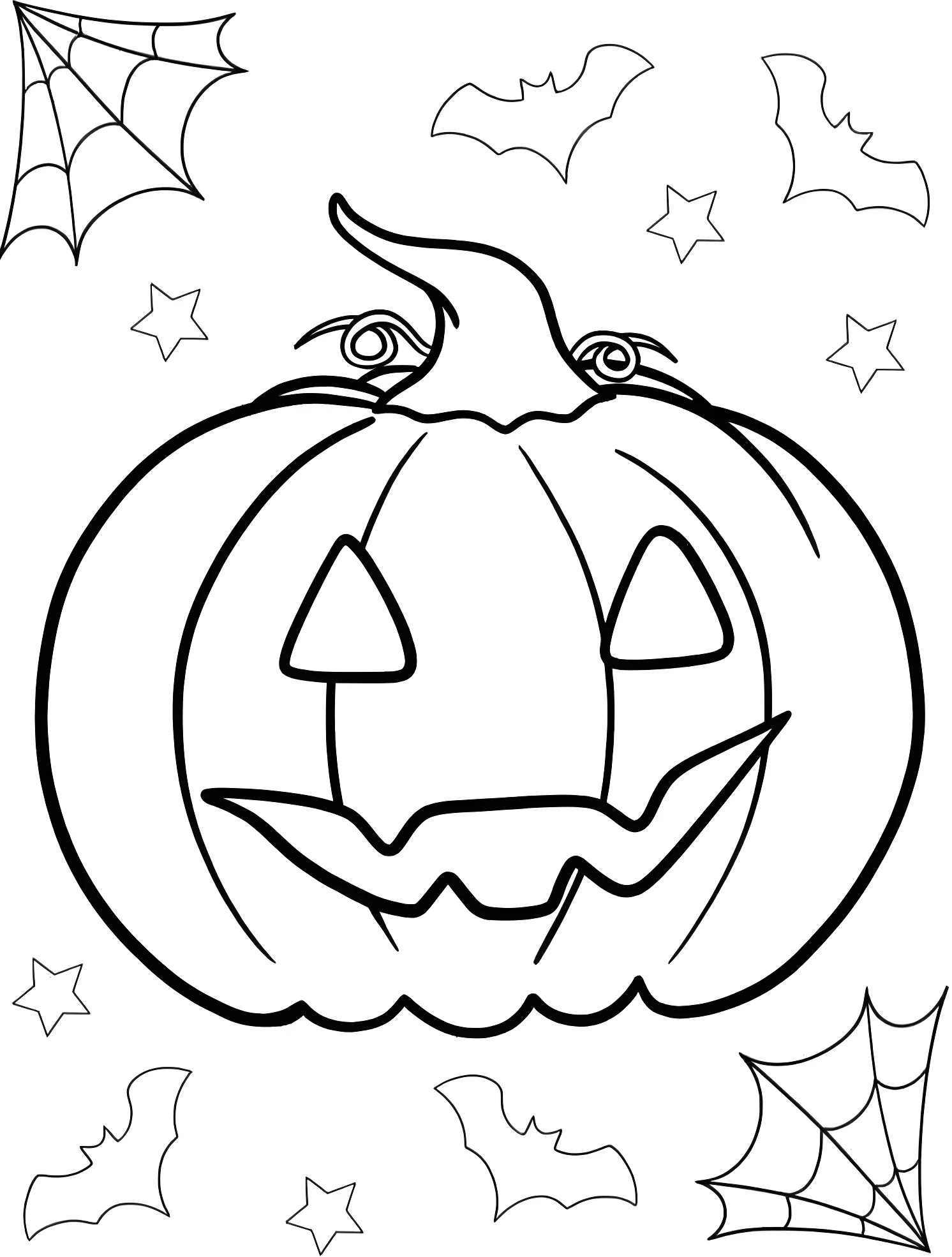 Забавная тыква №6205. Раскраски для мальчиков по категориям. Хэллоуин (Halloween).