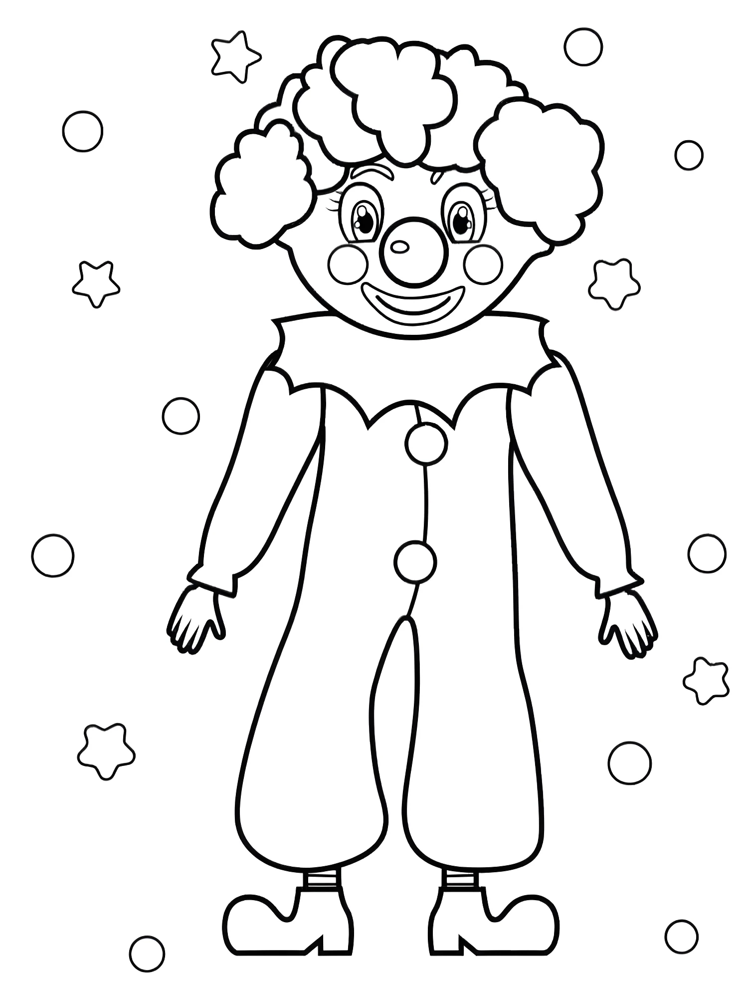 Веселый клоун №5378. Раскраски для мальчиков по категориям. Клоун (Clown).
