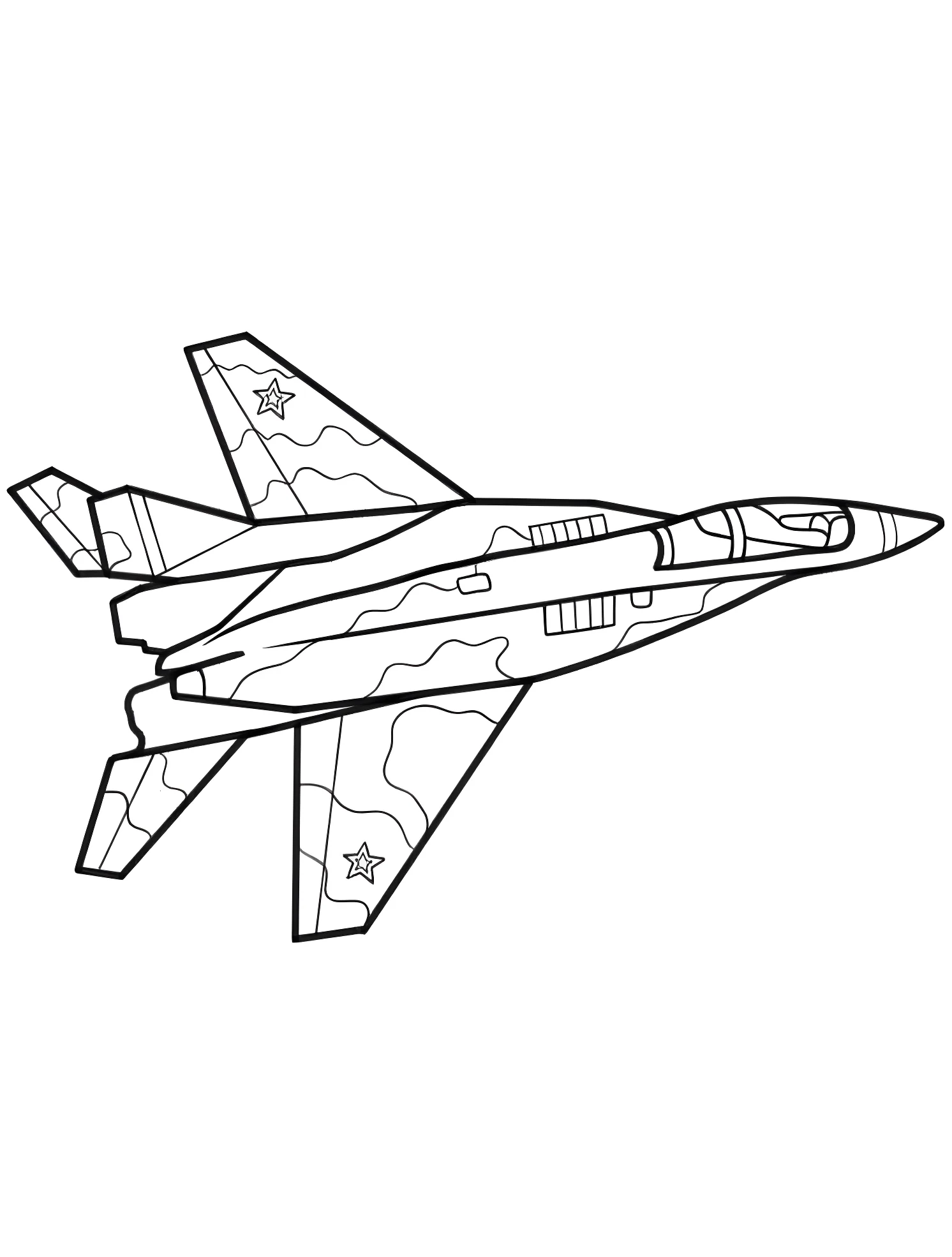 МиГ-29 распечатать и раскрасить №6420. Раскраски для мальчиков по категориям. Самолёт (Jet).