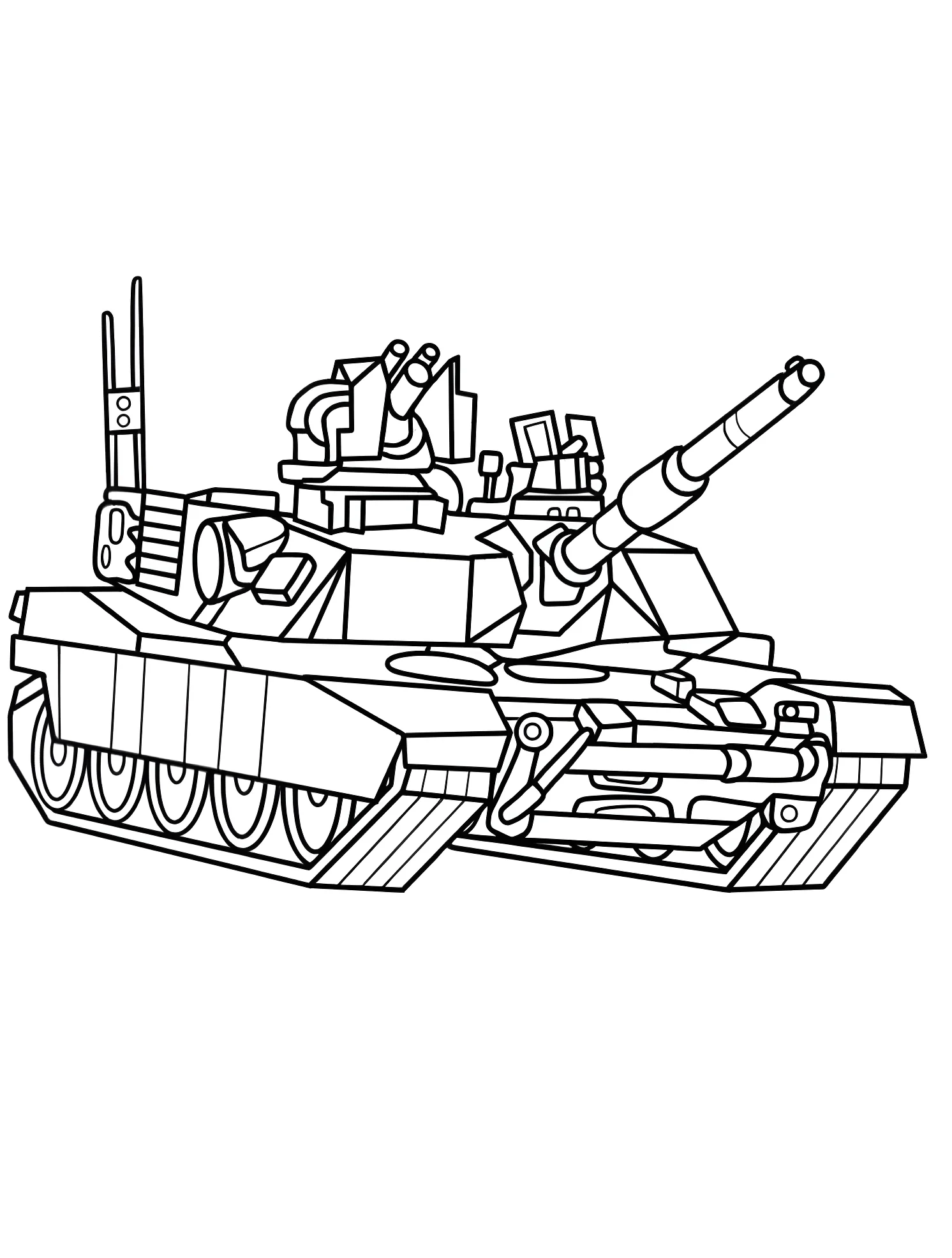 Танк большая военная техника №7545. Раскраски для мальчиков по категориям. Танк (Tank).