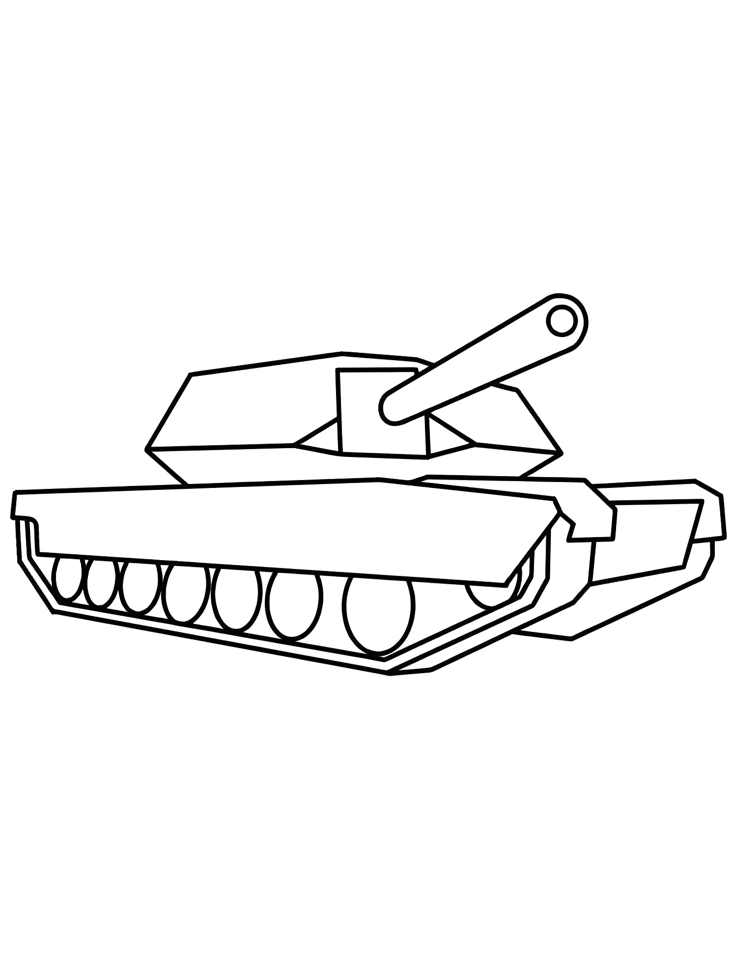 Танк для малышей для раскрашивания №7546. Раскраски для мальчиков по категориям. Танк (Tank).