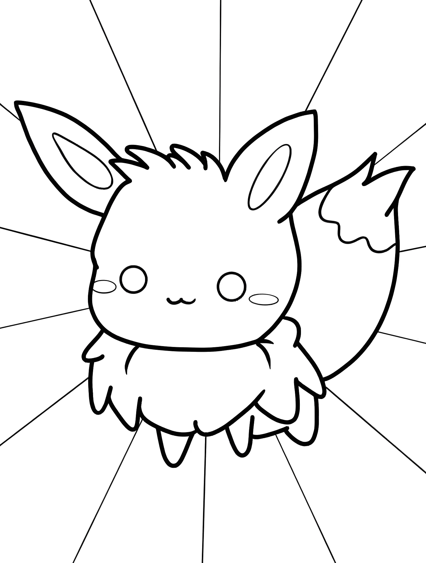 Милый eevee для раскрашивания детьми №5757. Раскраски для мальчиков по категориям. Иви (Eevee).