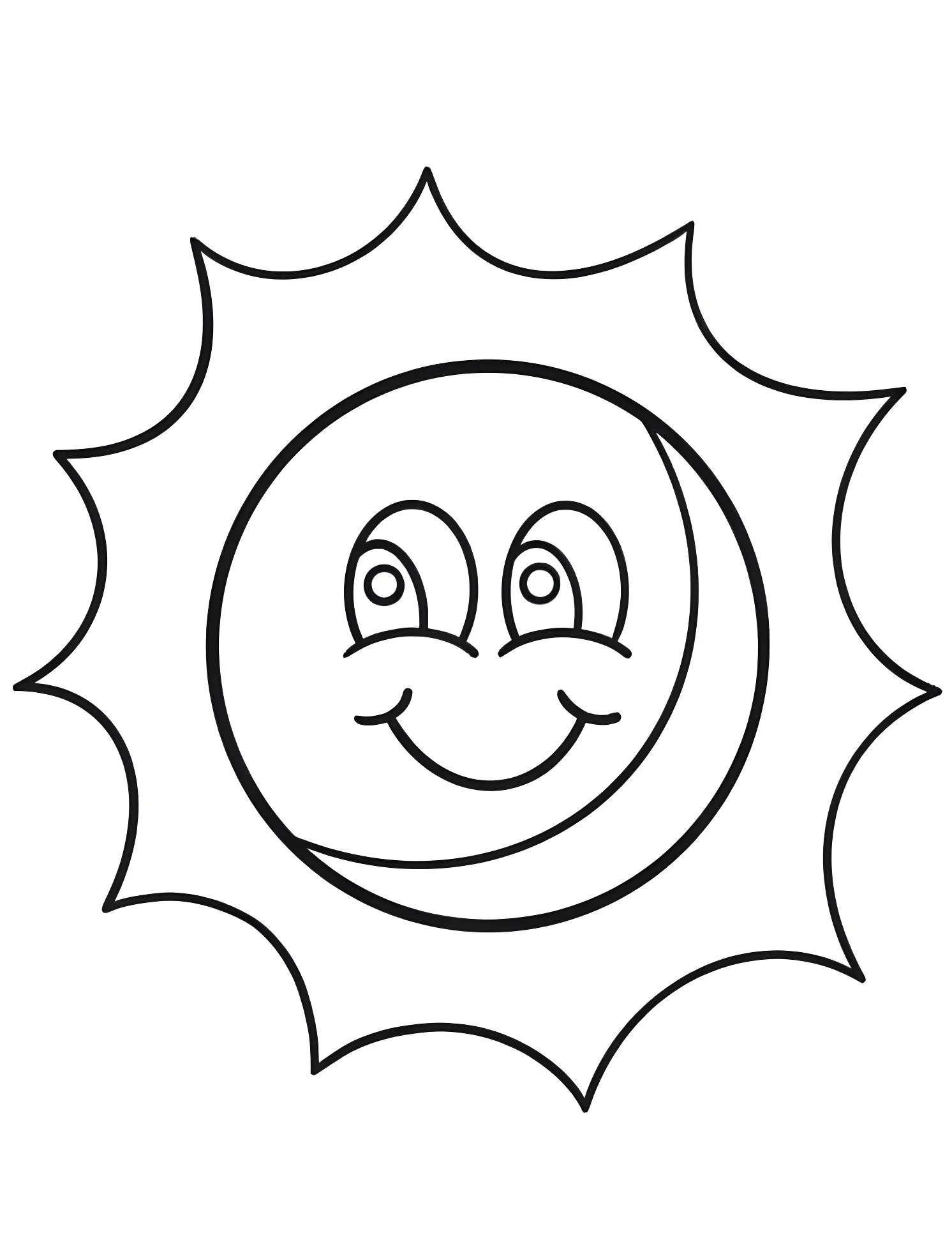 Милый солнце №7486. Раскраски для мальчиков по категориям. Солнце (Sun).