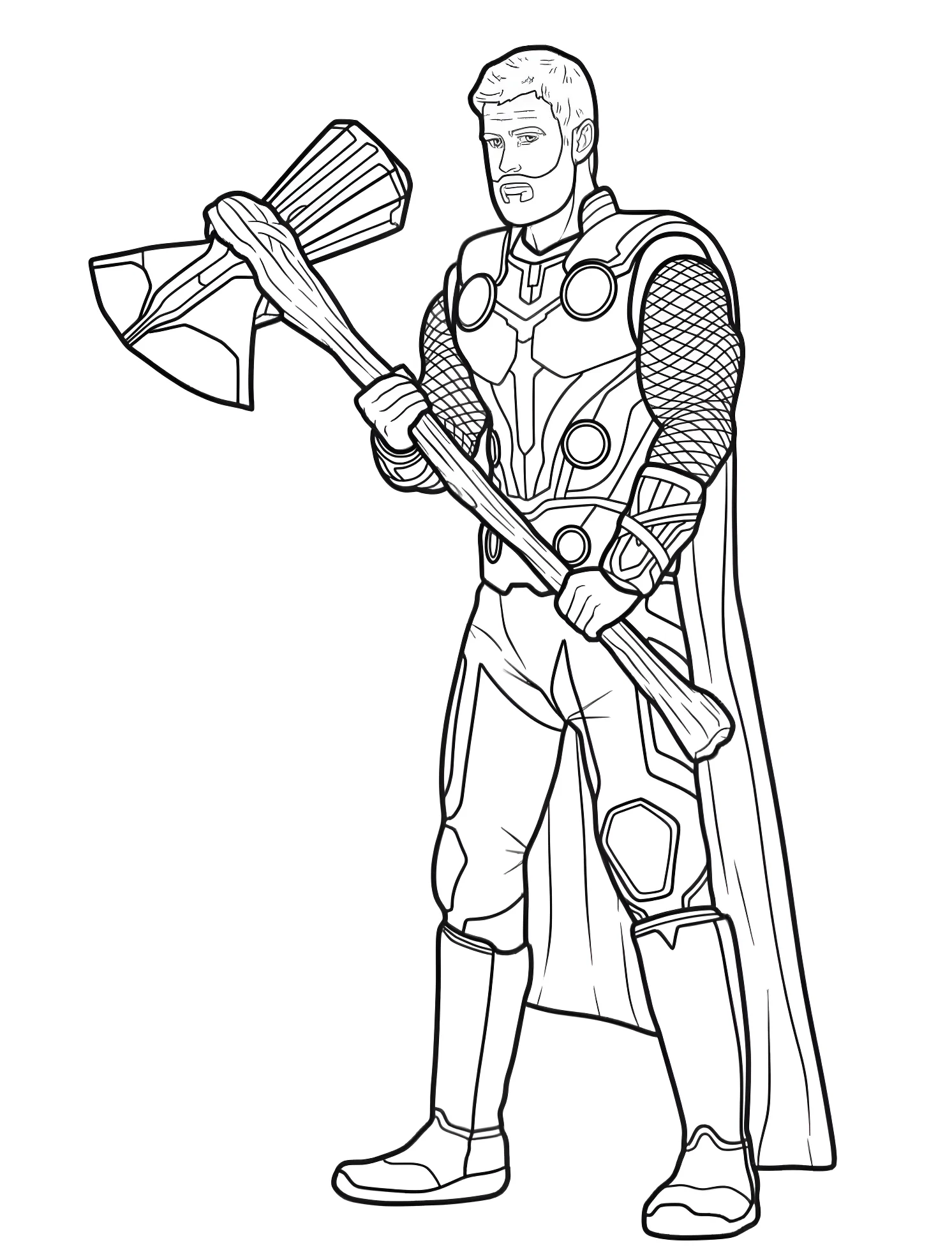 Милый Тор №7677. Раскраски для мальчиков по категориям. Тор (Thor).