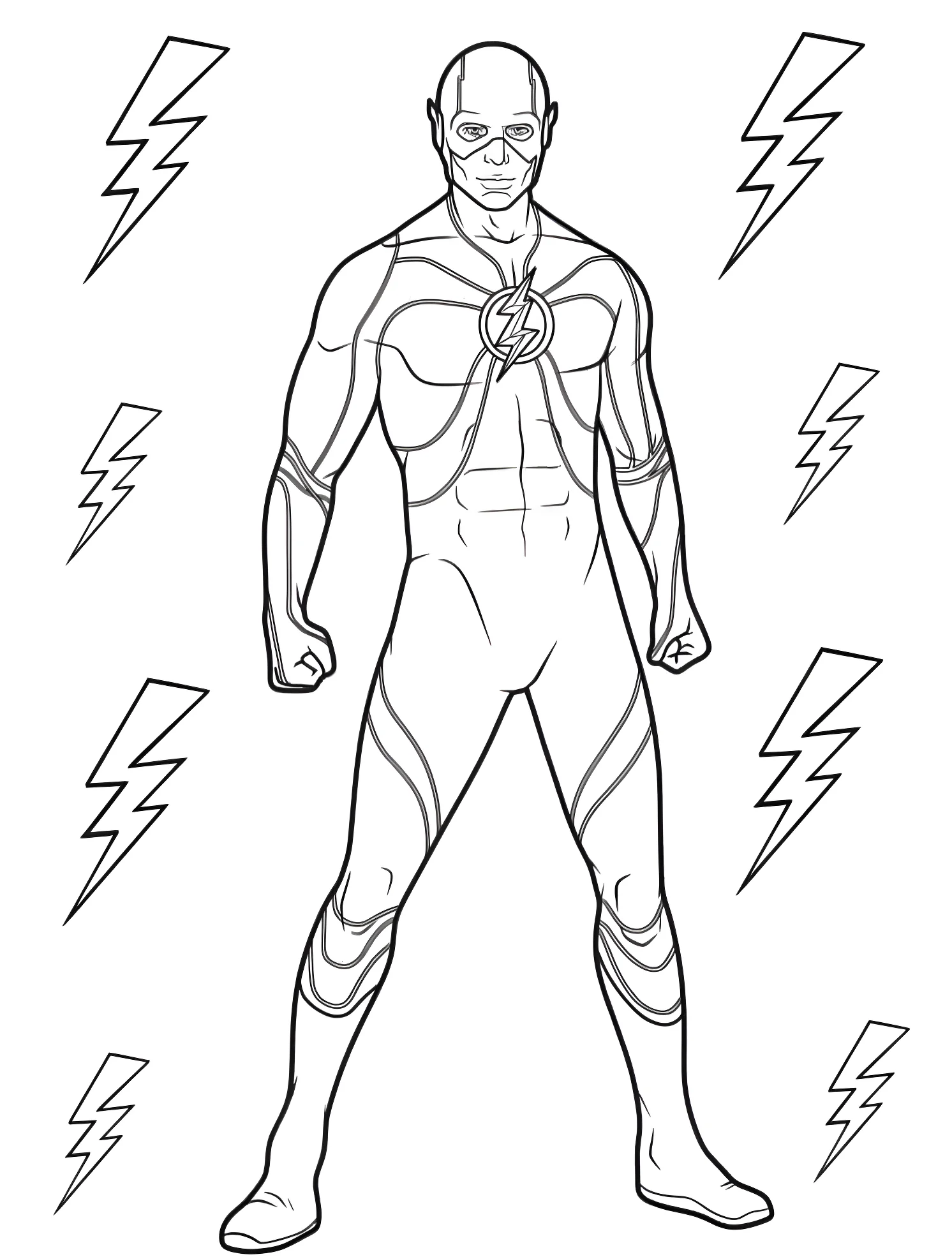 Супергерой Флэш №6039. Раскраски для мальчиков по категориям. Флэш (The Flash).