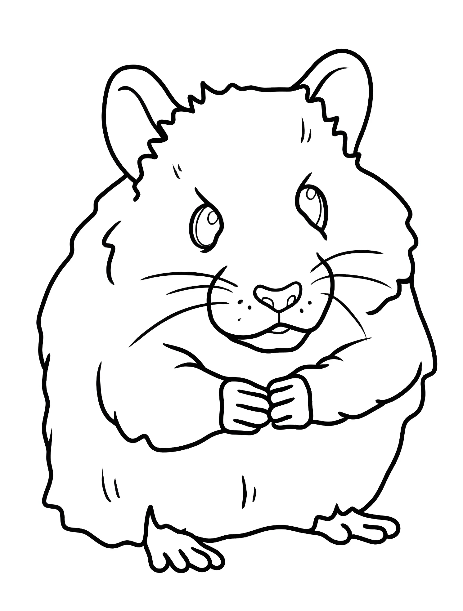 Милый хомяк №6266. Раскраски для мальчиков по категориям. Хомяк (Hamster).