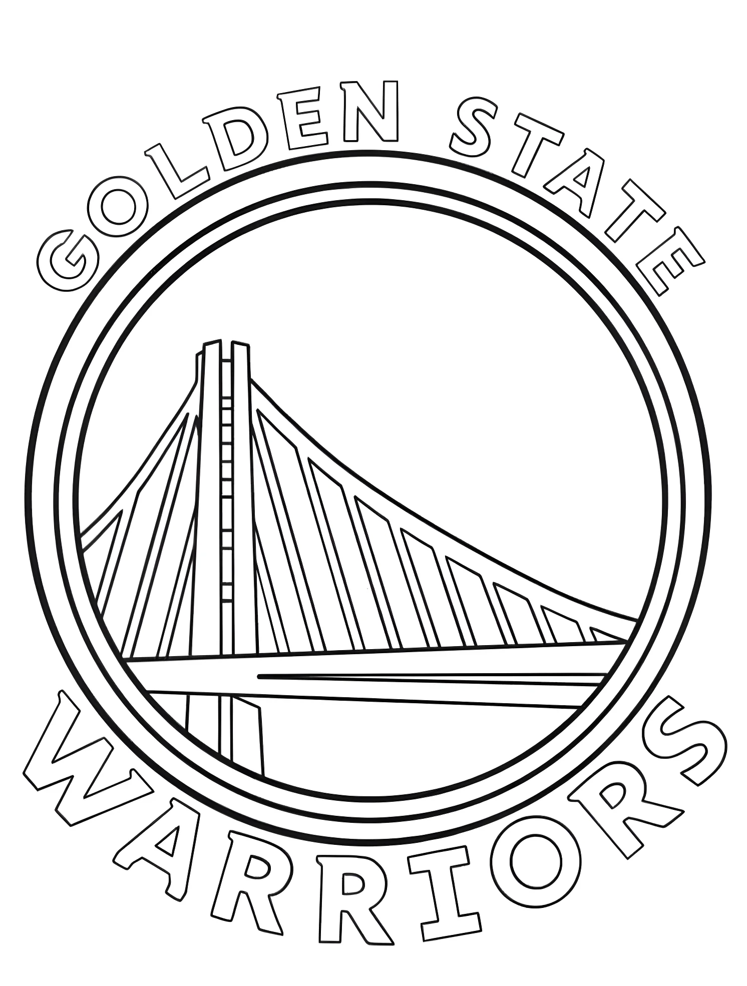 Логотип Golden State Warriors для творчества №4879. Раскраски для мальчиков по категориям. Баскетбол (Basketball).